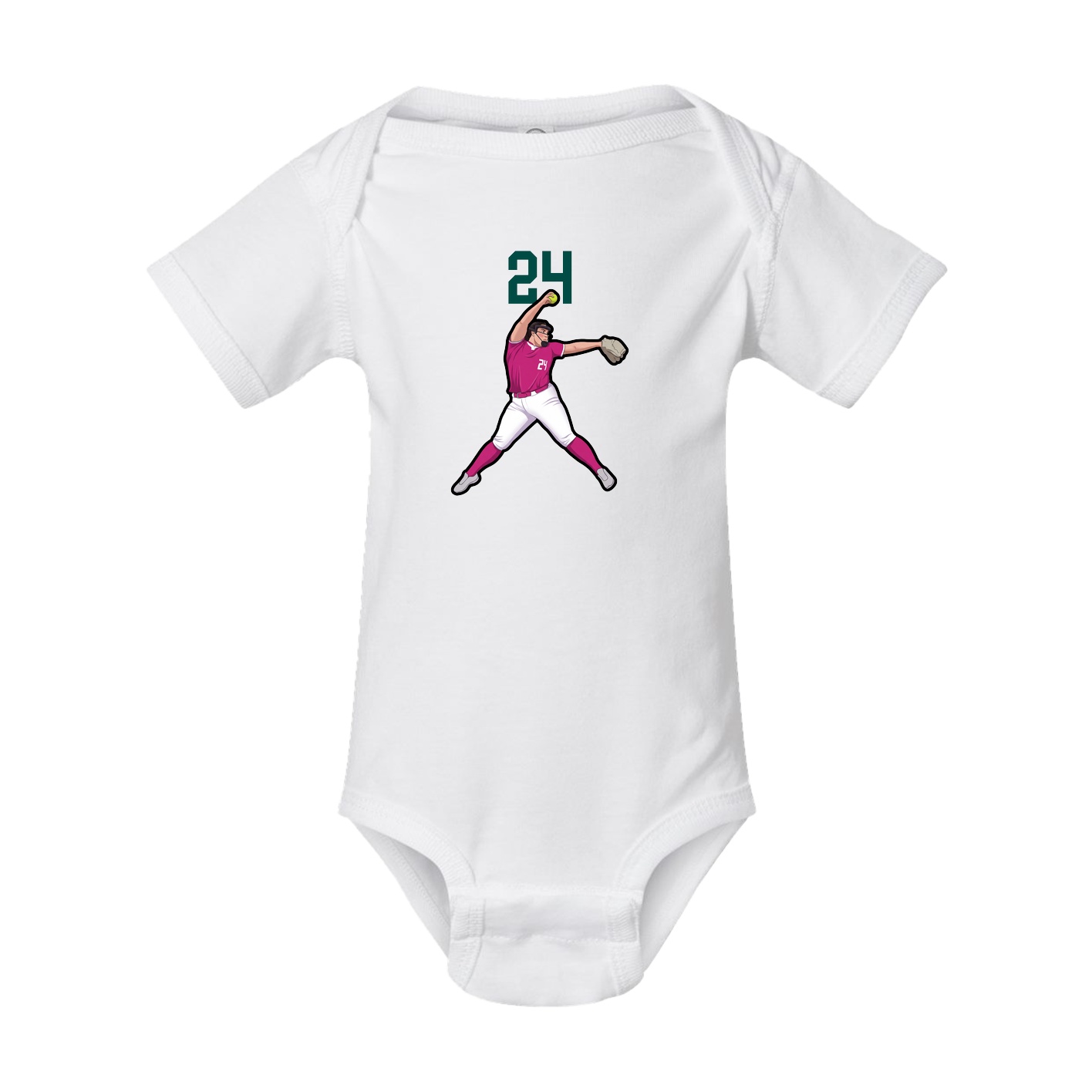 Baby Onesie — Number Top in White