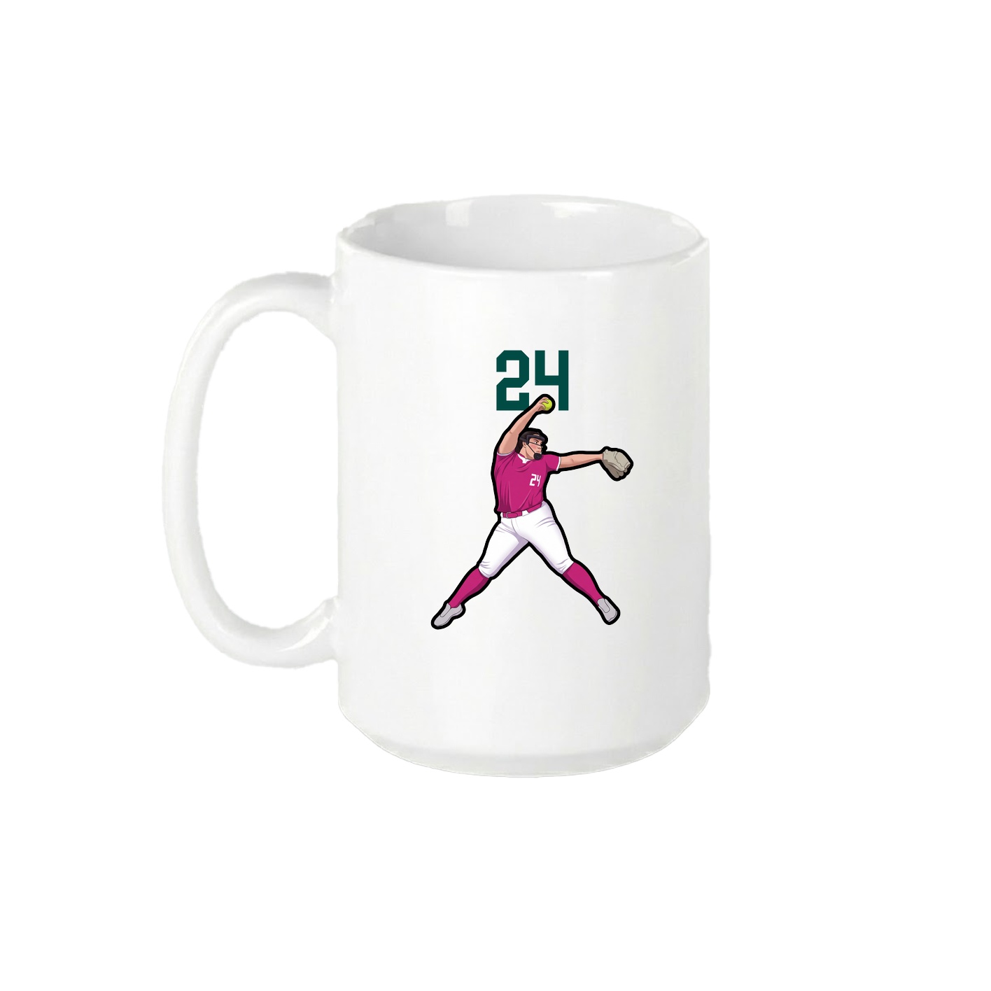 15oz Coffee Mug — Number Top in White