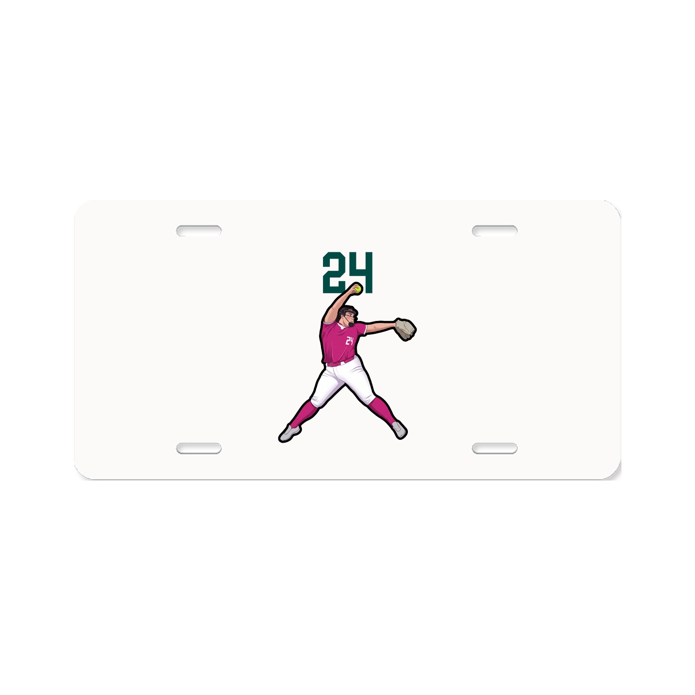 License Plate — Number Top in Classic