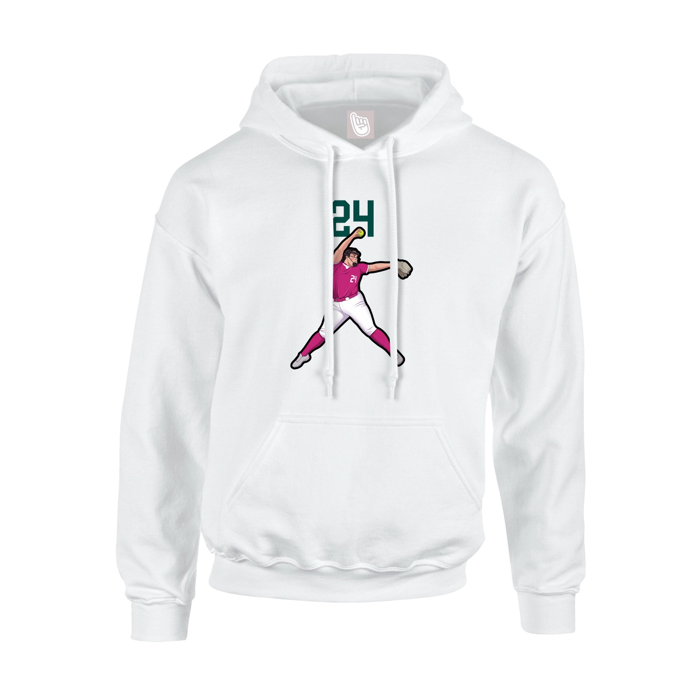 Hoodie — Number Top in White