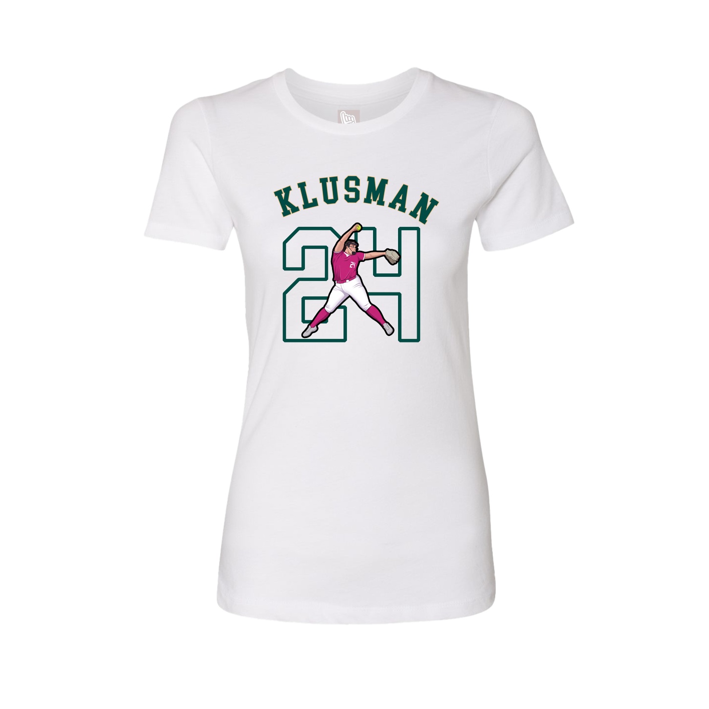 Fitted Women's Tee — Shirsey Arch in White