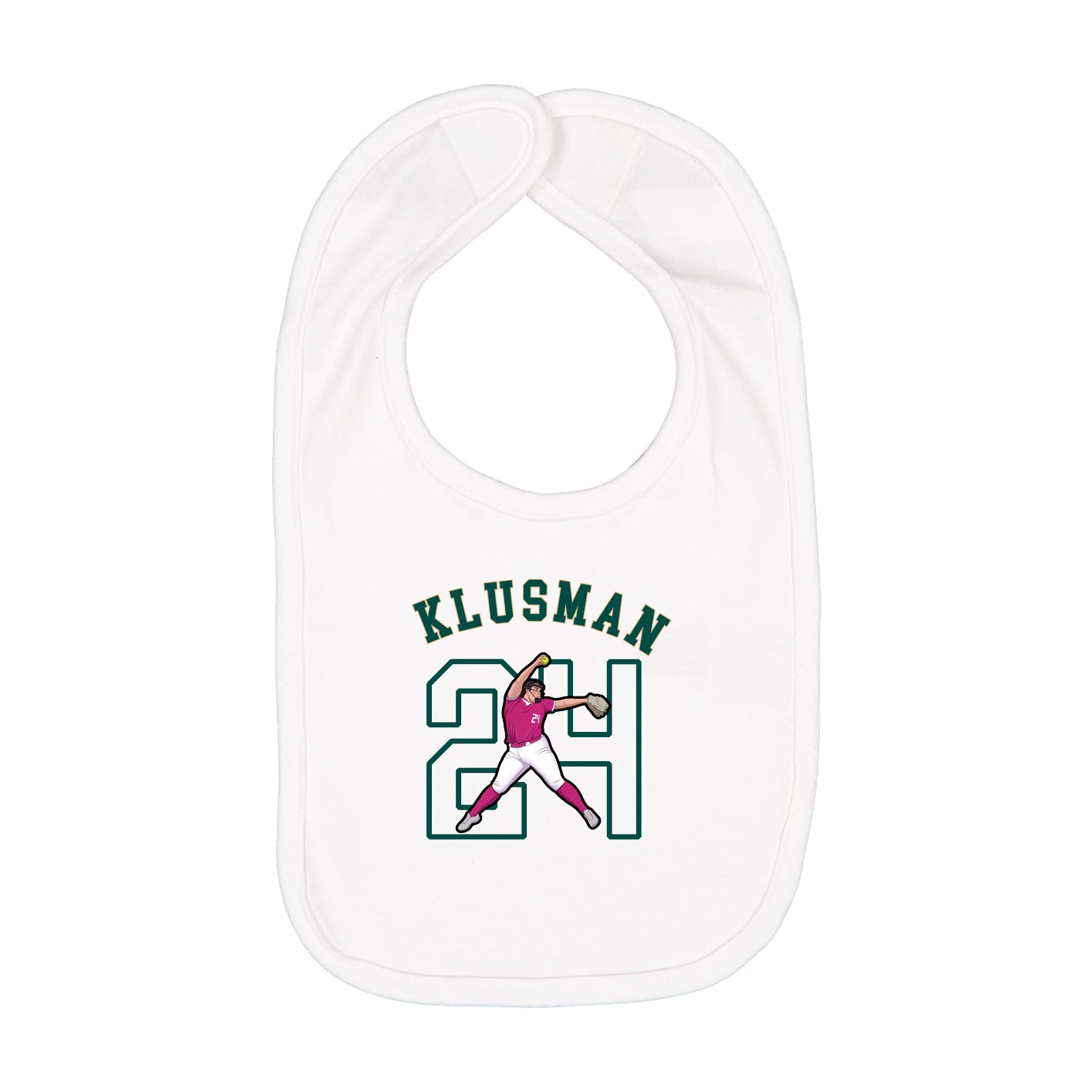 Infant Bib — Shirsey Arch in White
