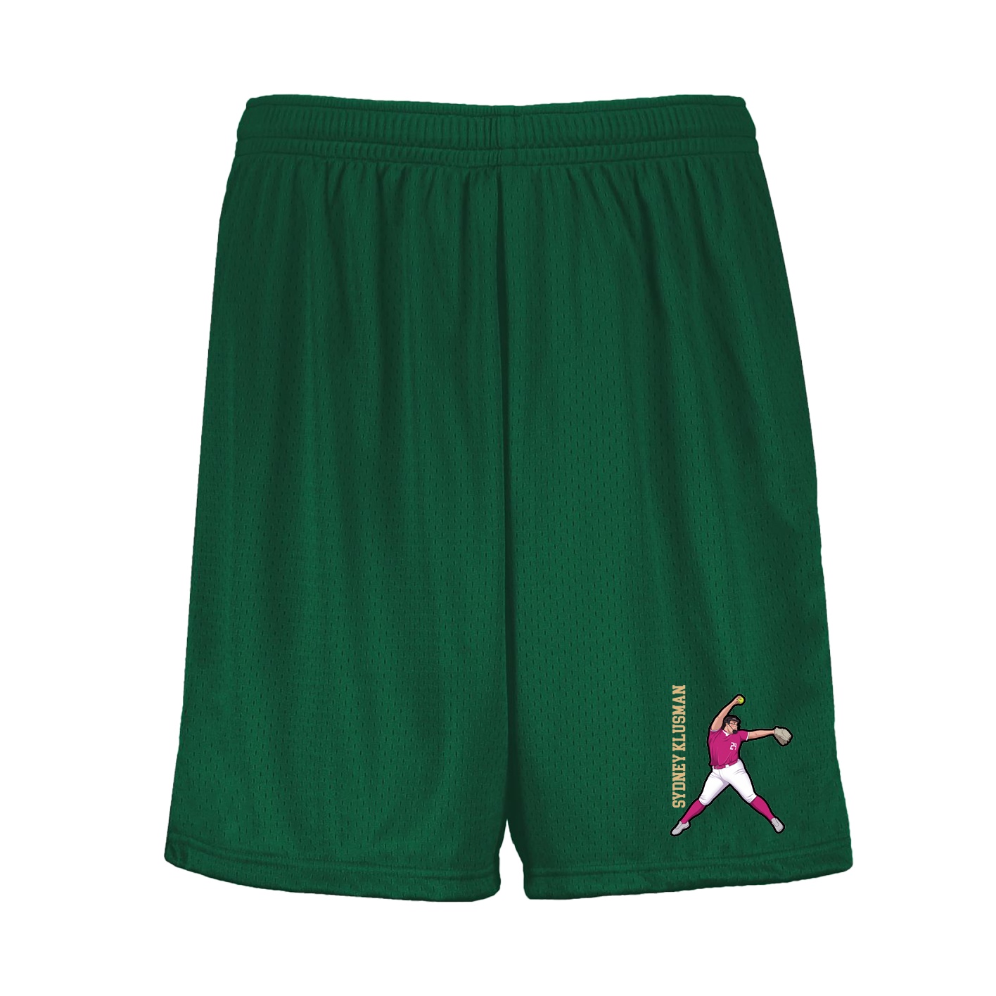 Shorts — Name Vertical in Green