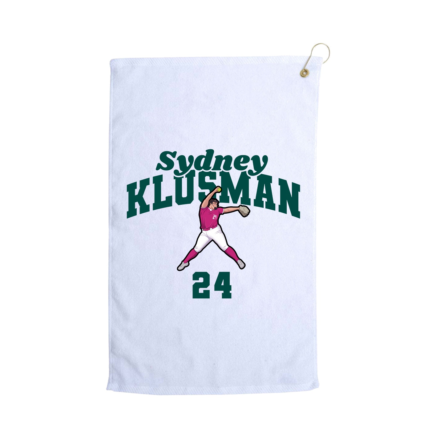 Golf Towel — Signature Arch in White
