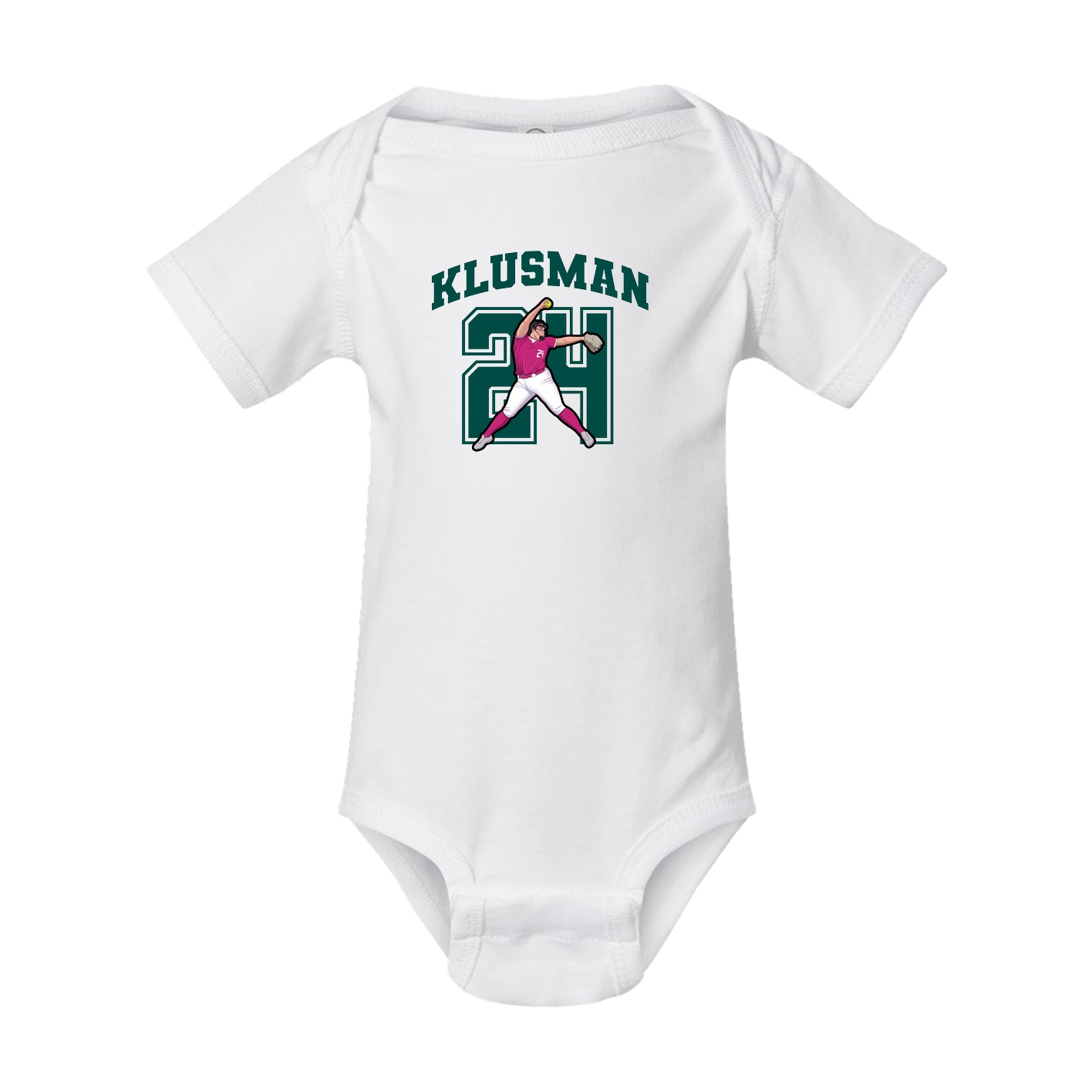 Baby Onesie — Number in White