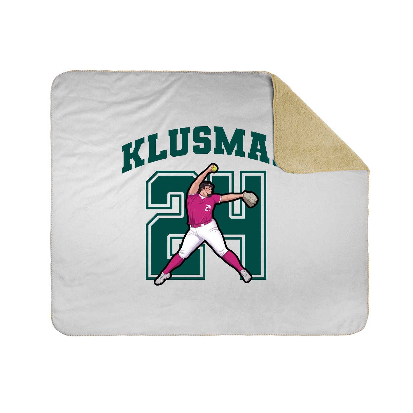 Throw Blanket — Number in White