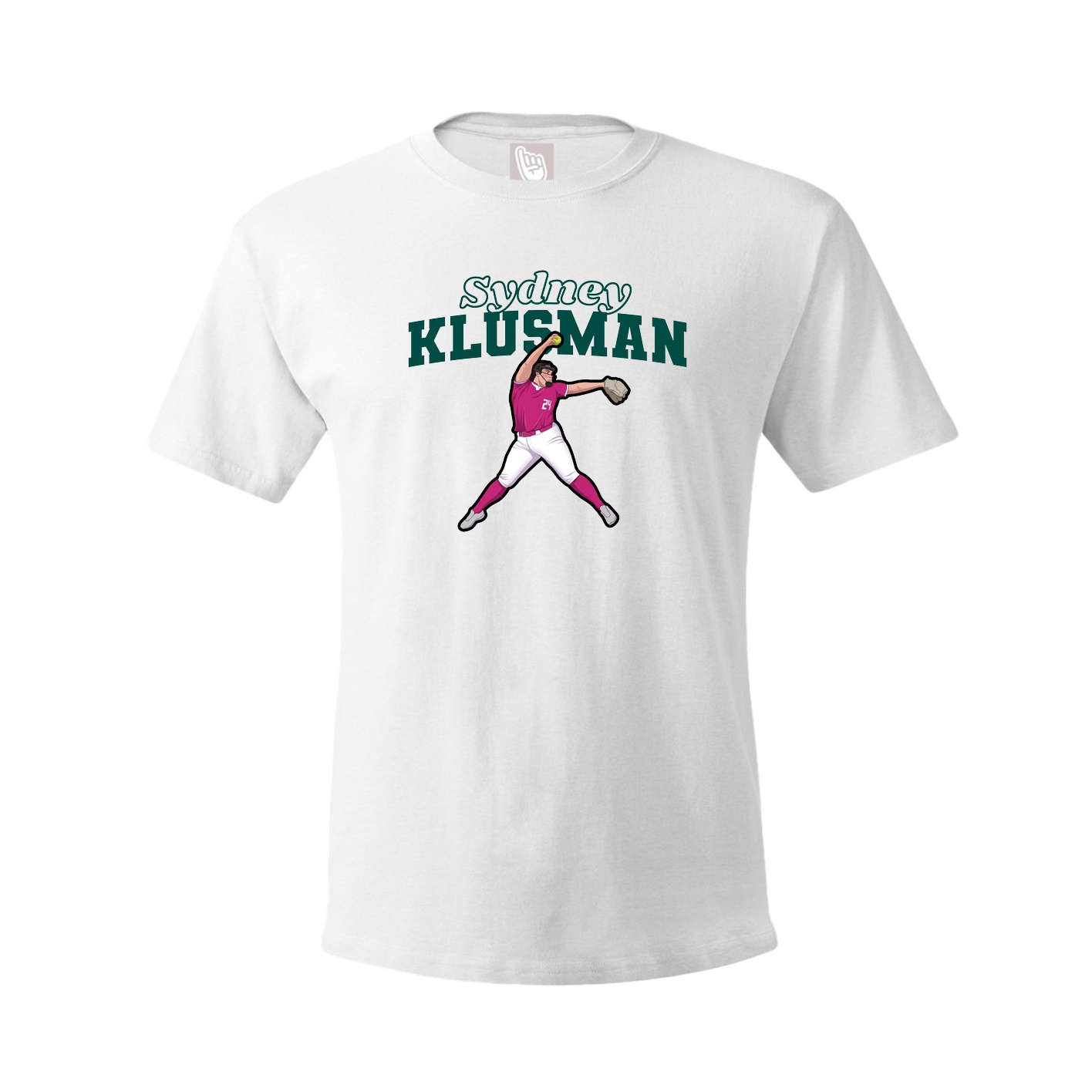 Youth Tee — Name Arch in White