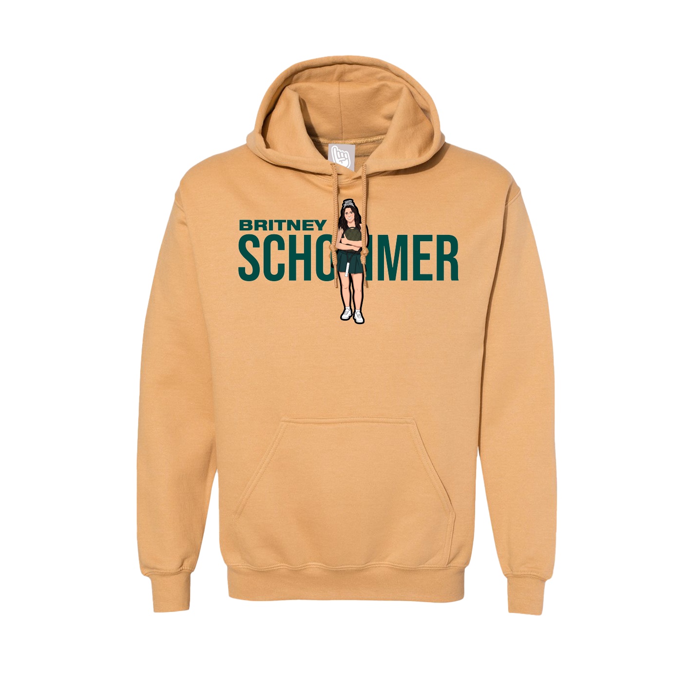 Hoodie — Player Name in Vegas Gold