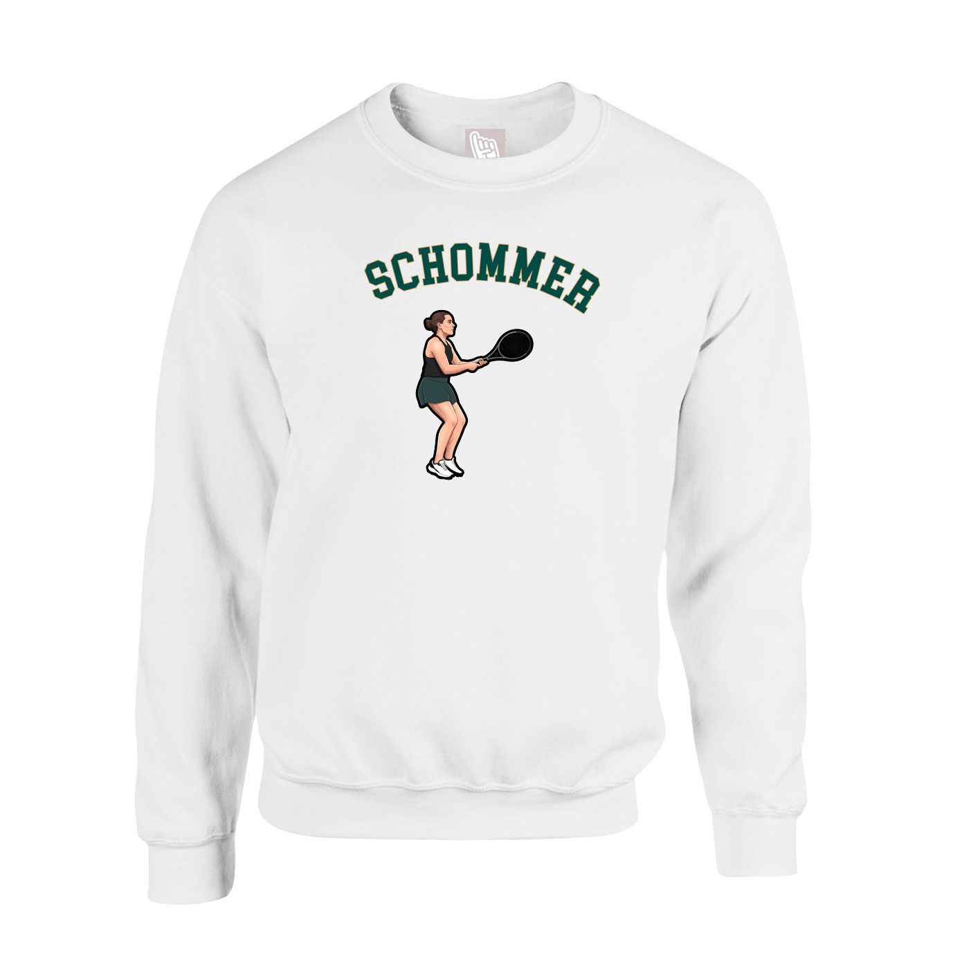 Fleece Crew — Shirsey Arch in White