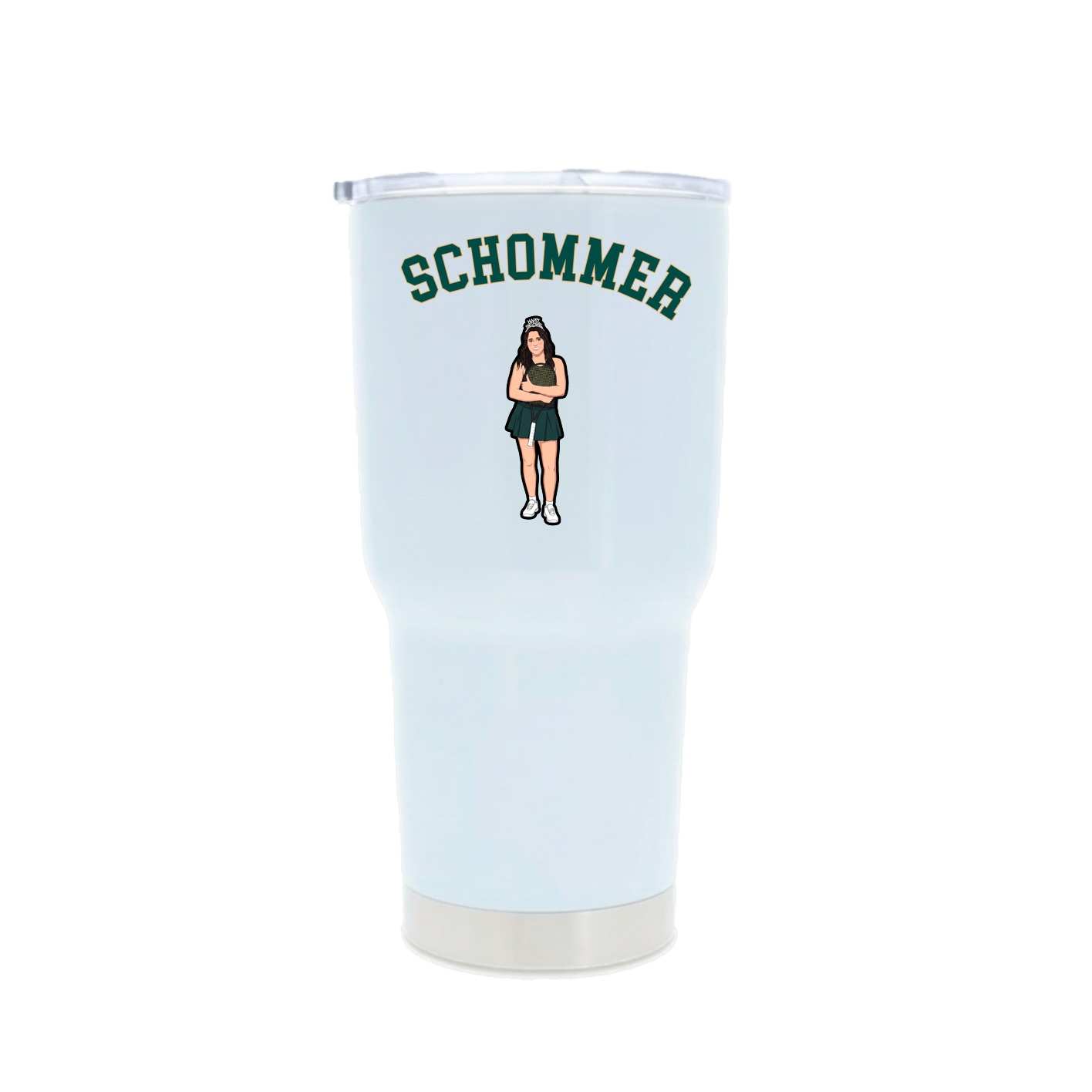 30oz Stainless Steel Tumbler — Shirsey Arch in White