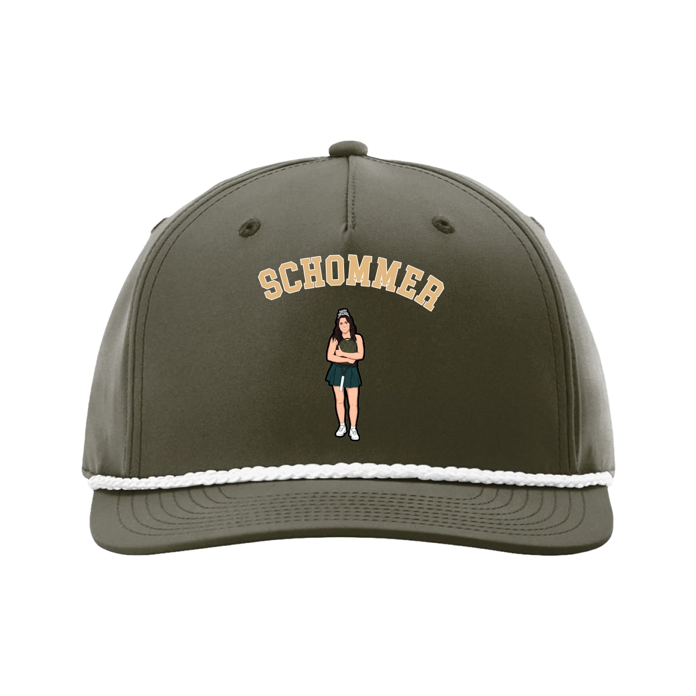 Five-Panel Classic Rope Cap — Shirsey Arch in Green