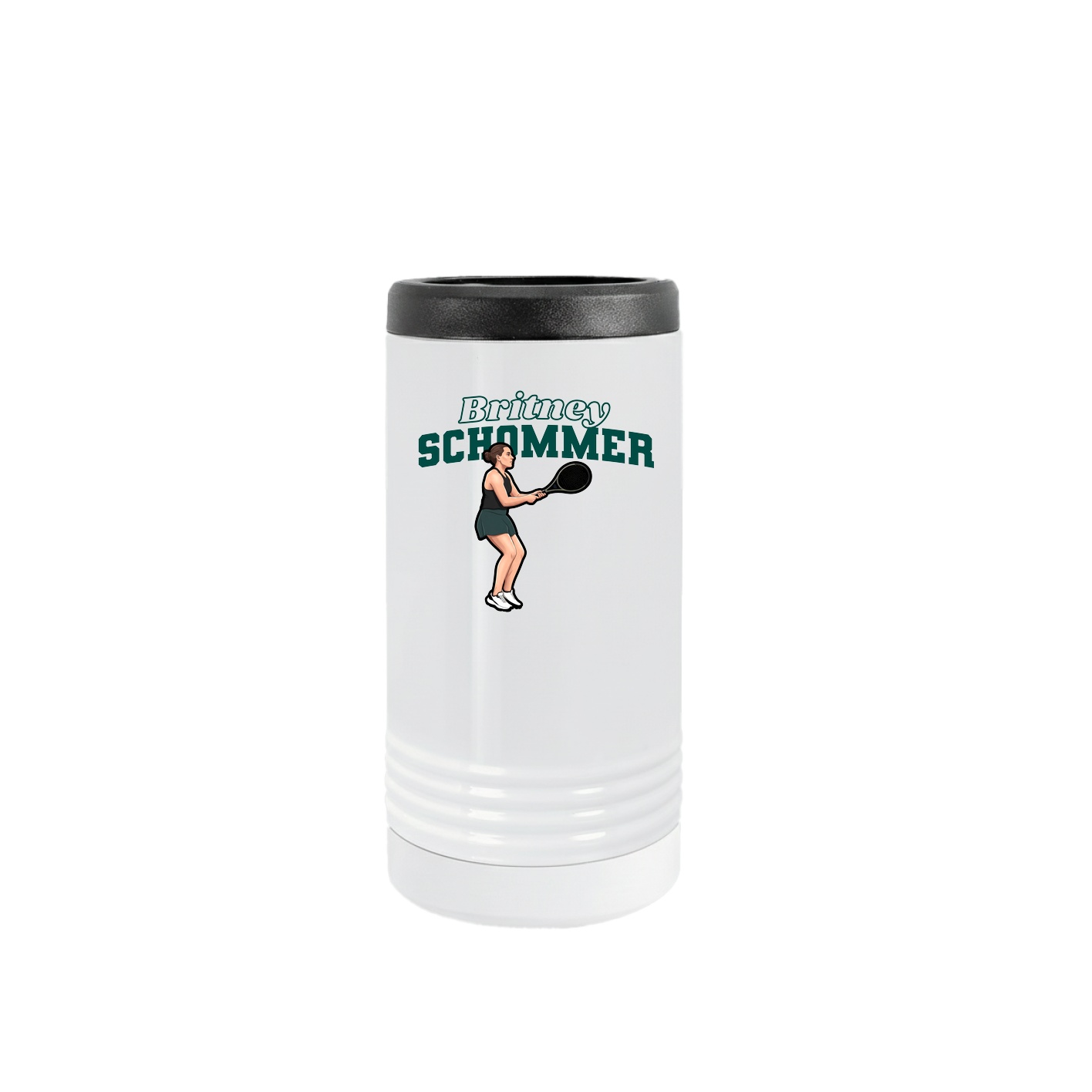 Slim Beverage Holder — Name Arch in White