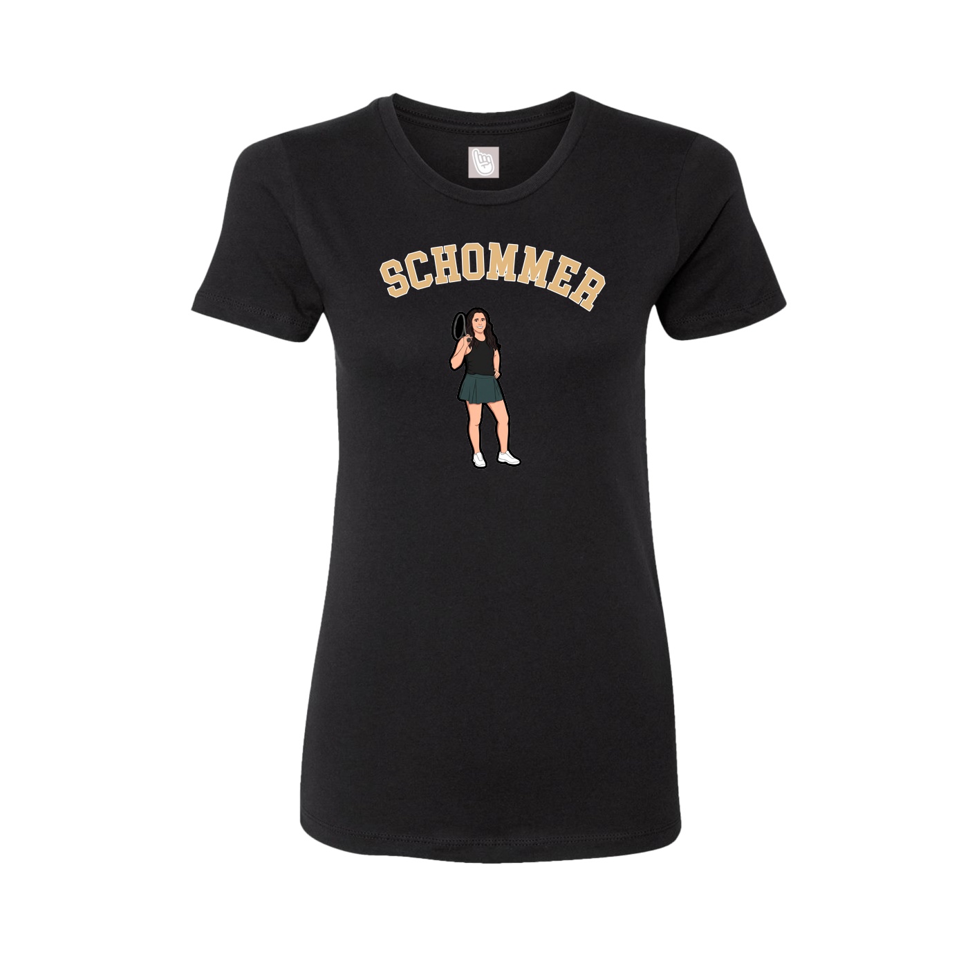 Fitted Women's Tee — Shirsey Arch in Black