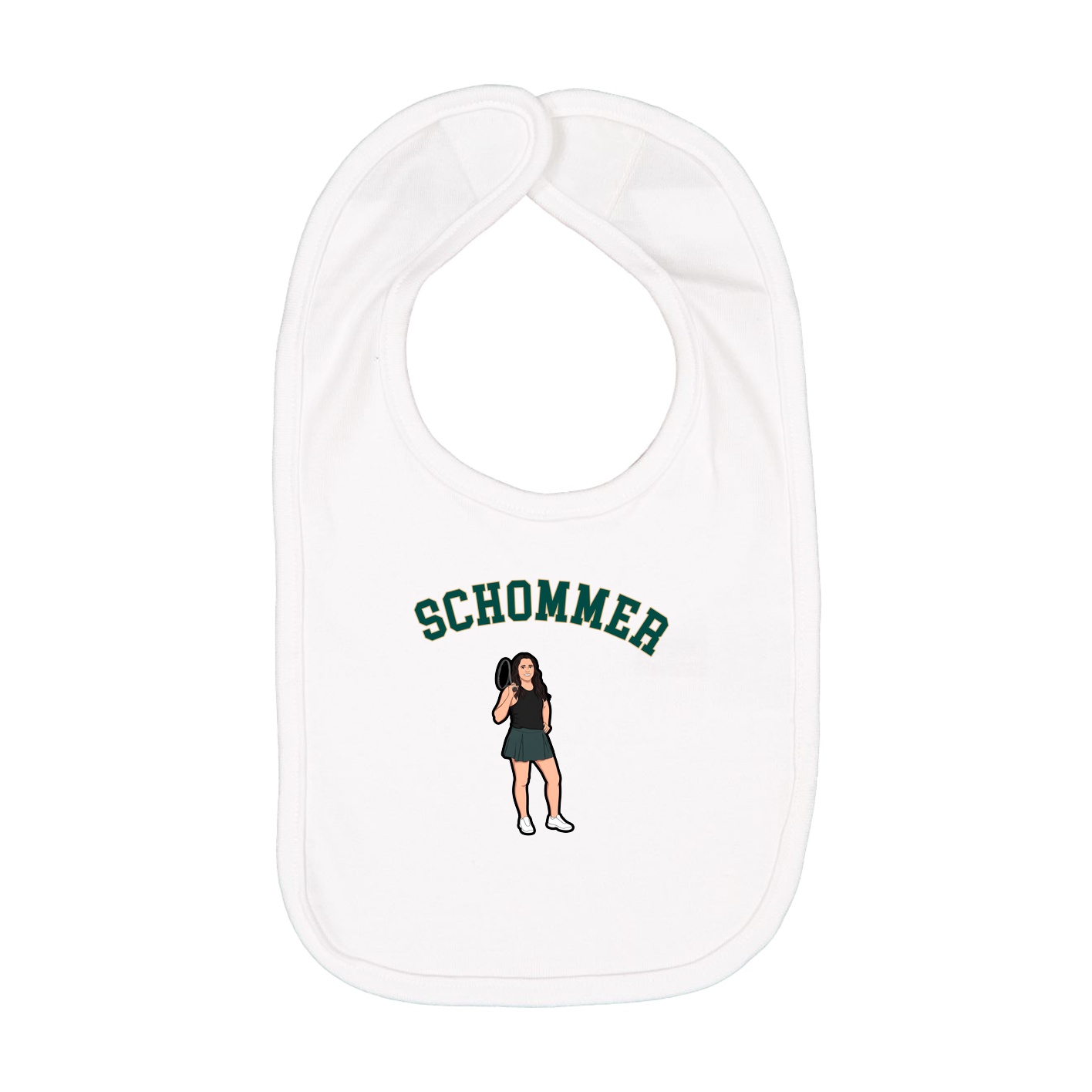 Infant Bib — Shirsey Arch in White