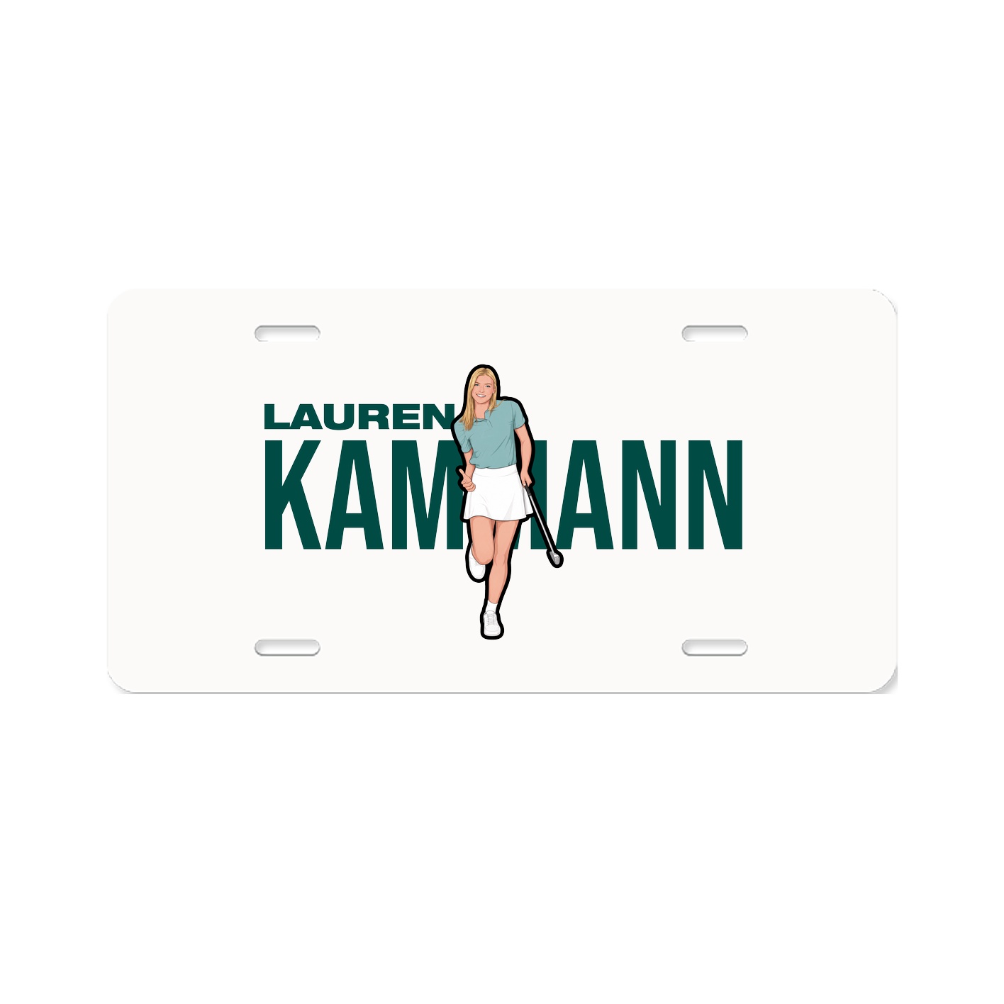 License Plate — Player Name in Classic