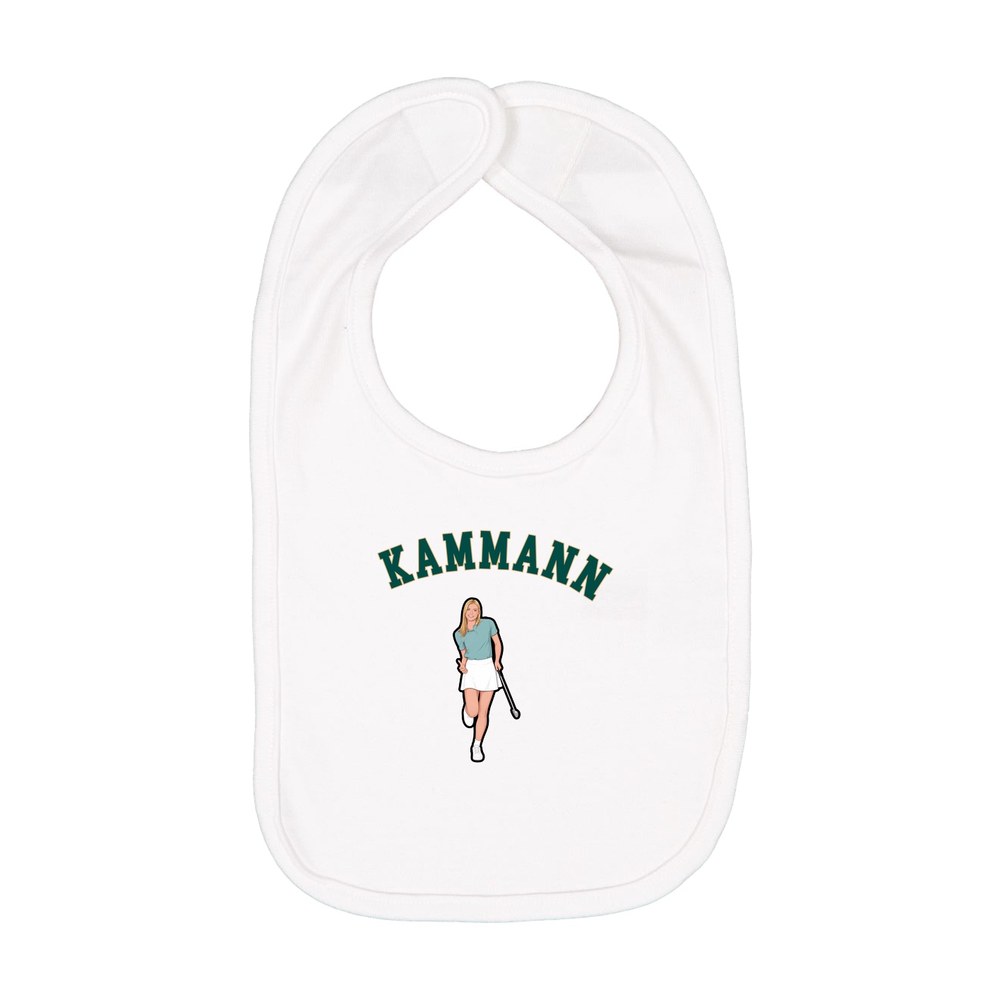 Infant Bib — Shirsey Arch in White