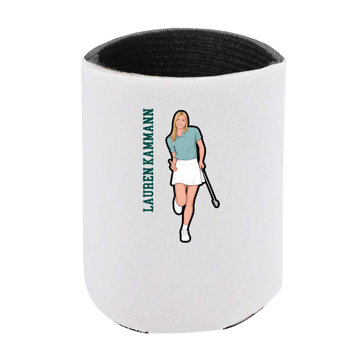 Can Holder — Name Vertical in White