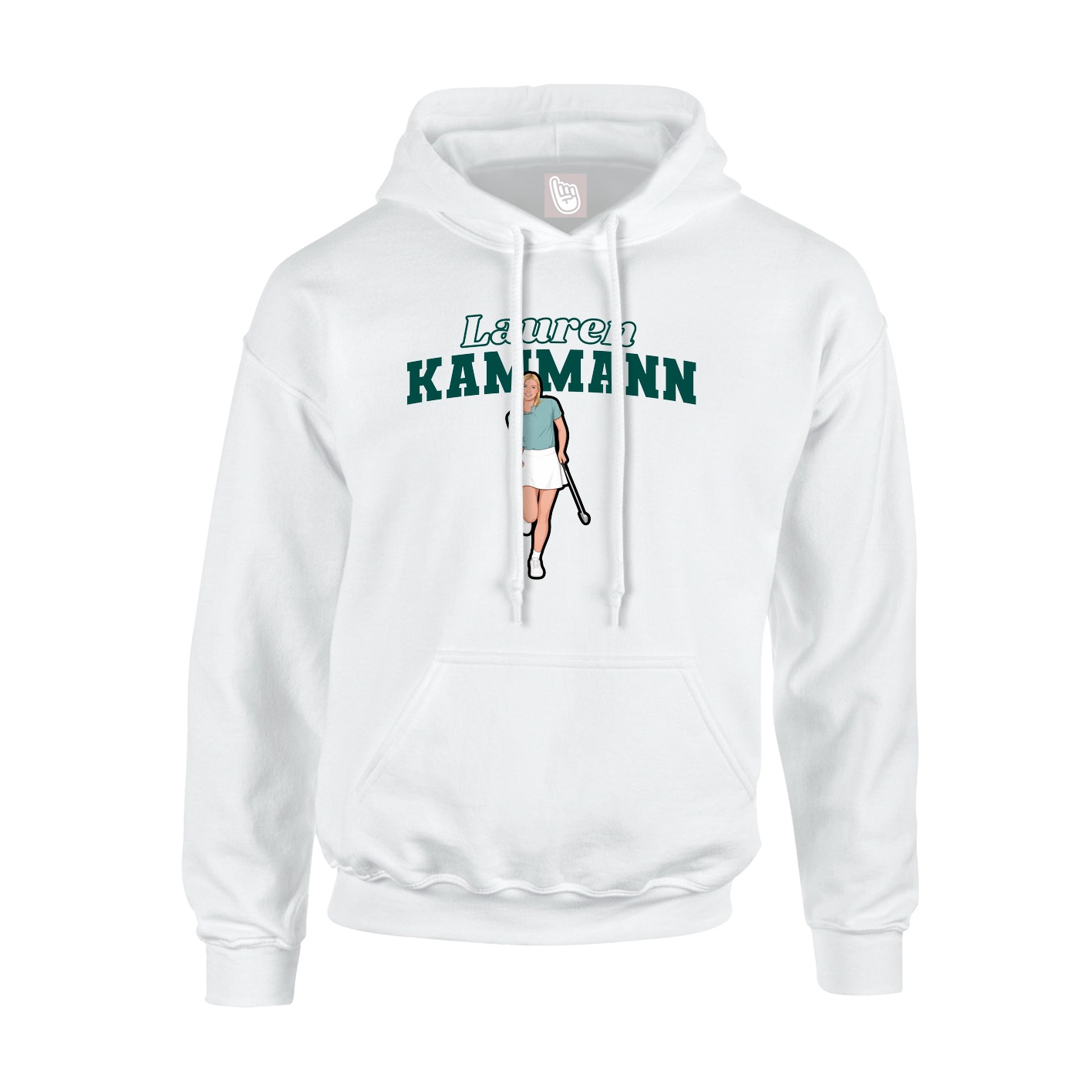 Hoodie — Name Arch in White