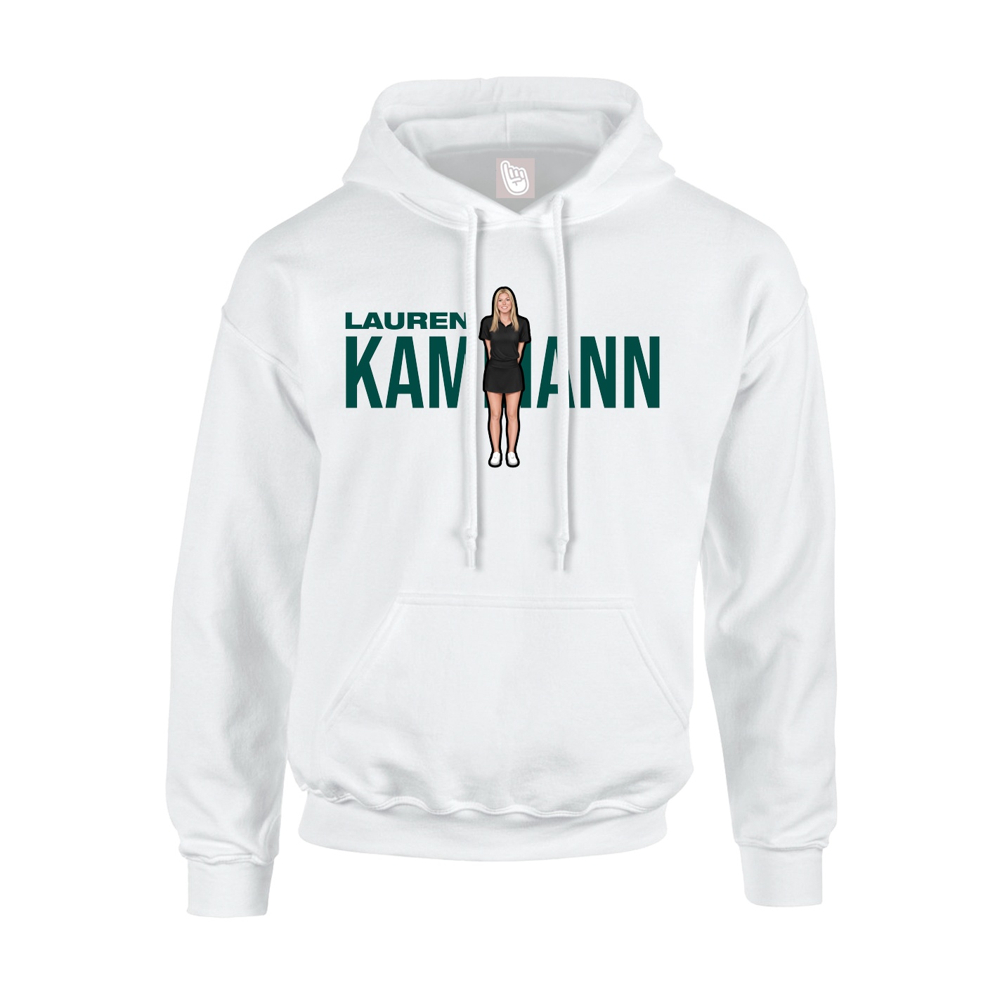 Youth Hoodie — Player Name in White