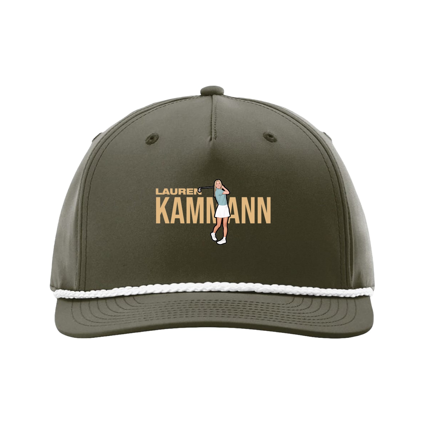 Five-Panel Classic Rope Cap — Player Name in Green