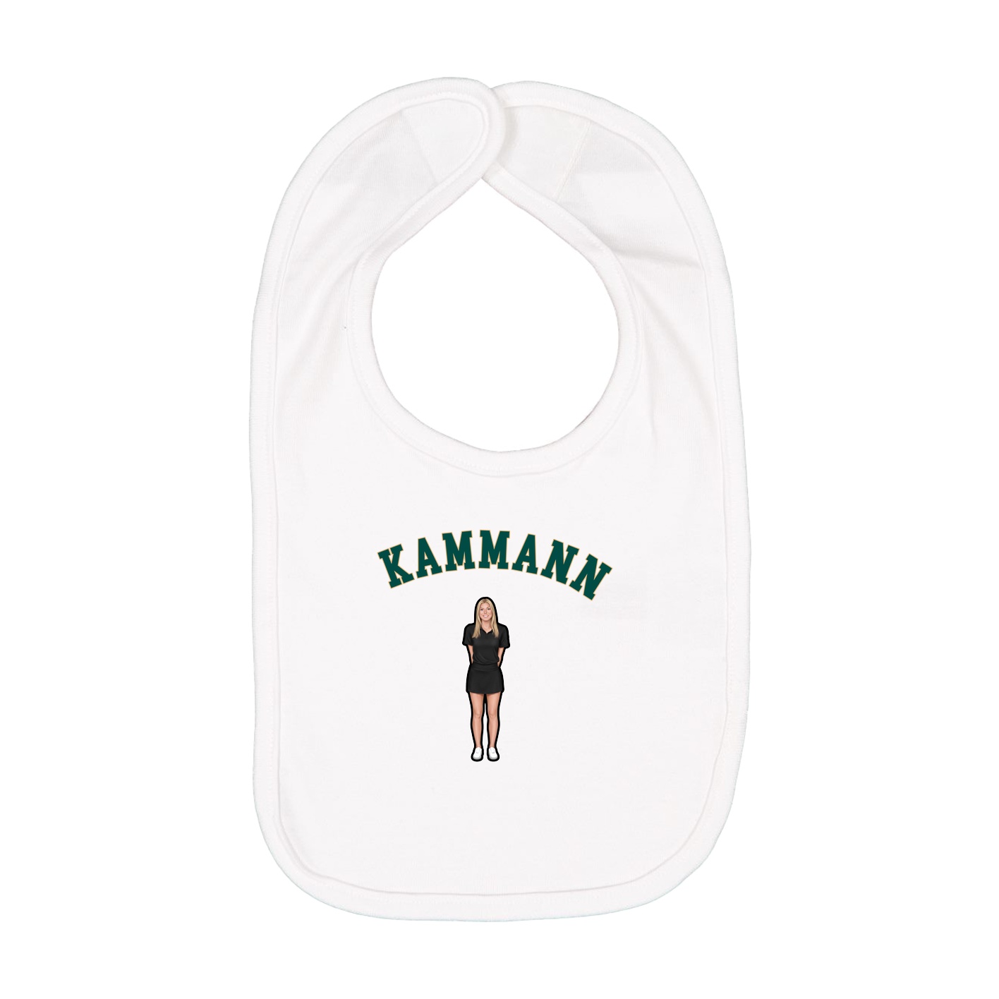 Infant Bib — Shirsey Arch in White
