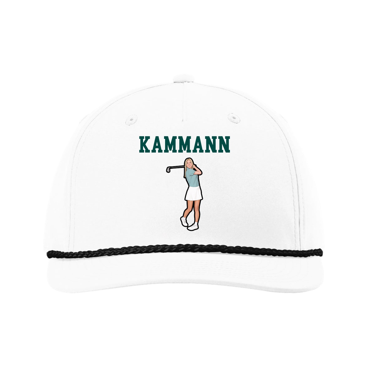 Five-Panel Classic Rope Cap — Shirsey in White
