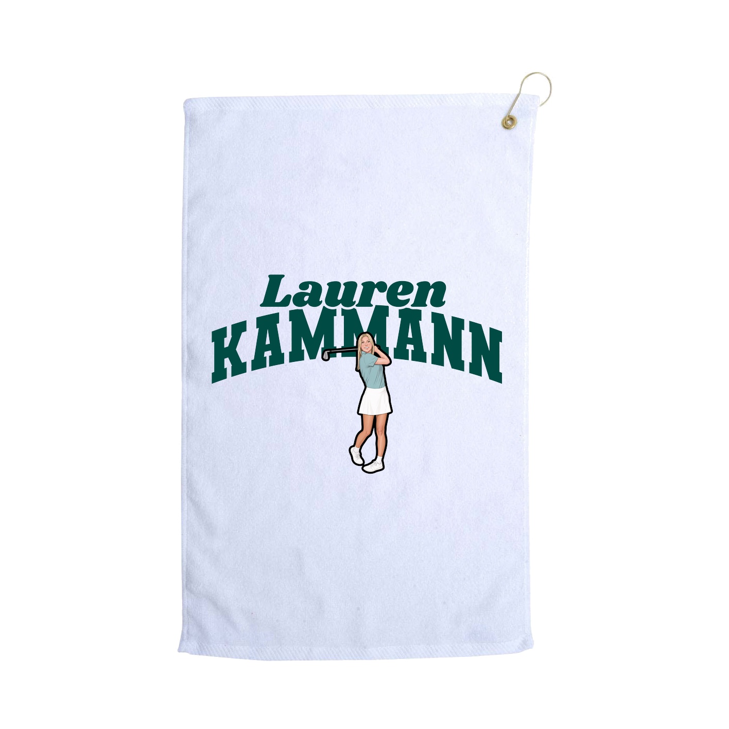 Golf Towel — Signature Arch in White