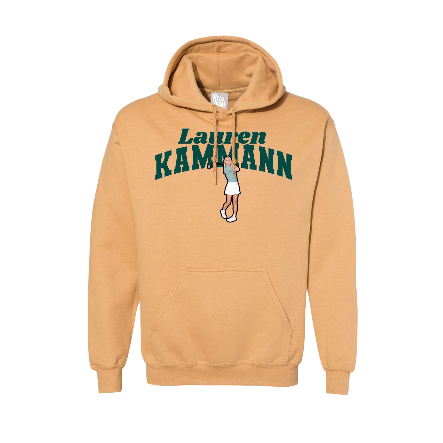 Hoodie — Signature Arch in Vegas Gold