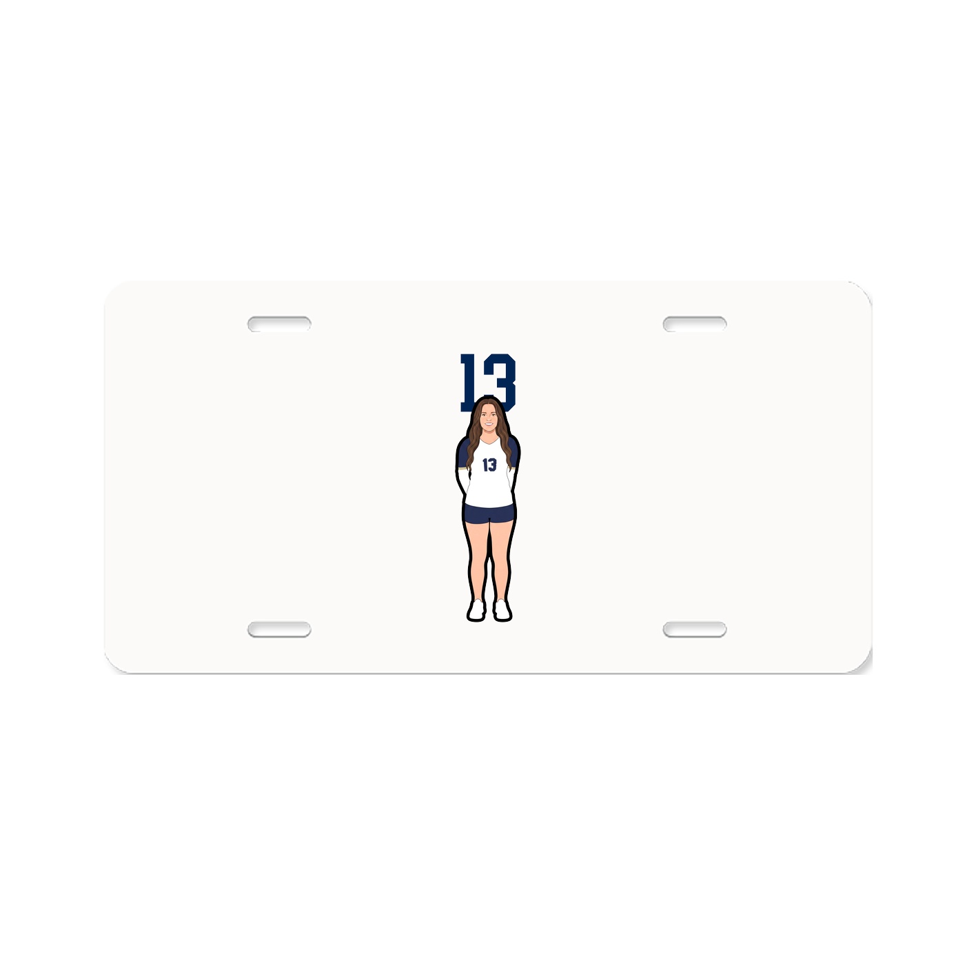 License Plate — Number Top in Classic