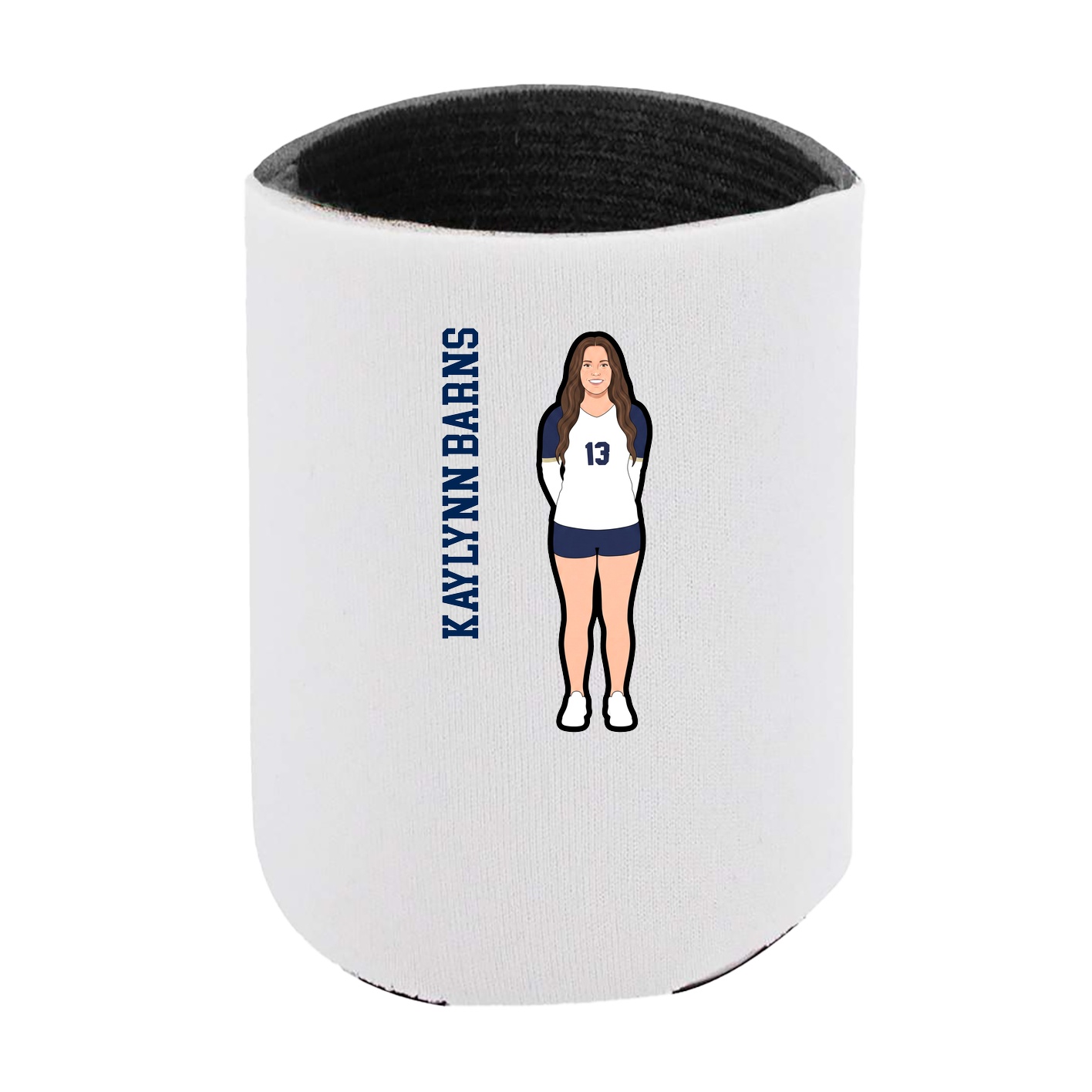 Can Holder — Name Vertical in White