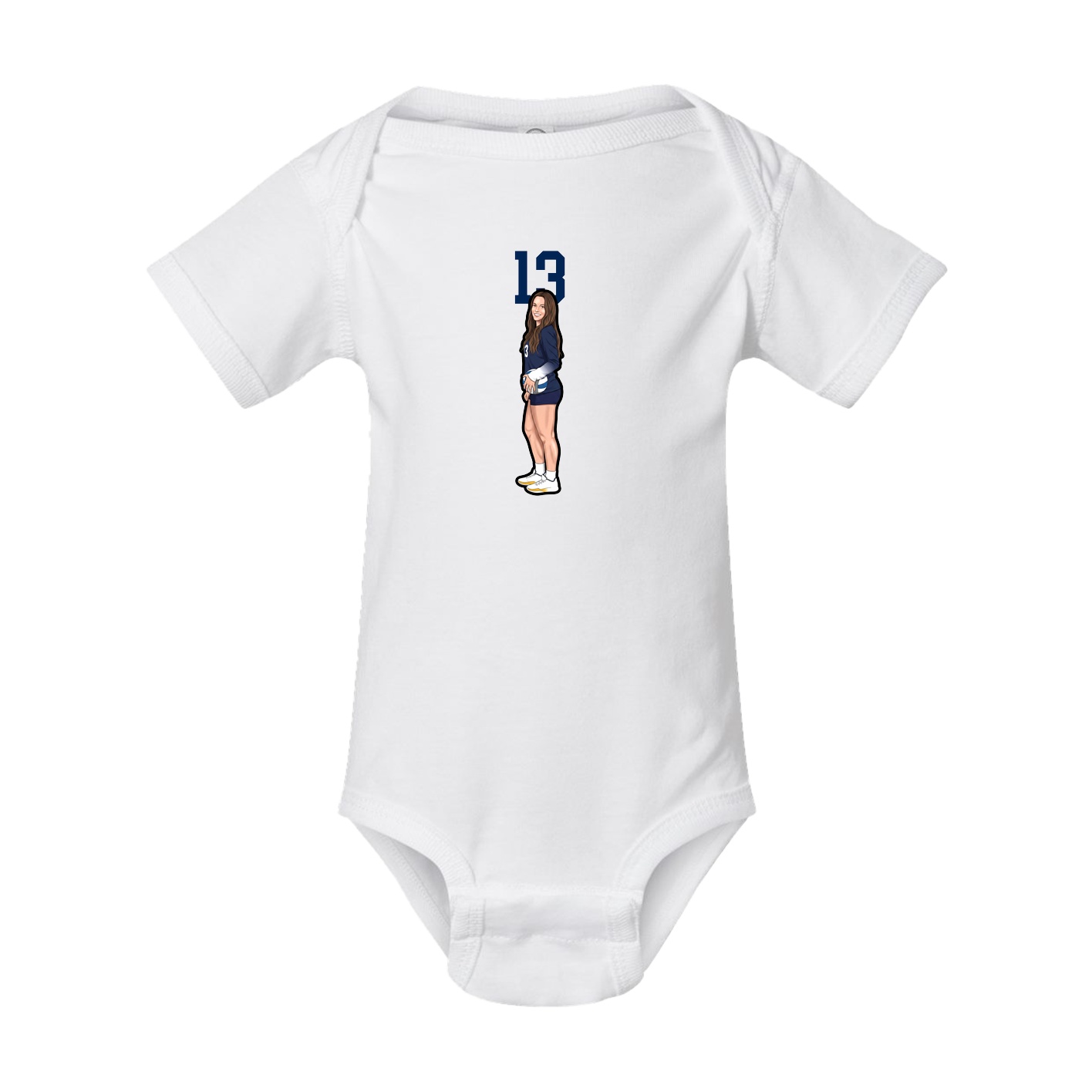 Baby Onesie — Number Top in White