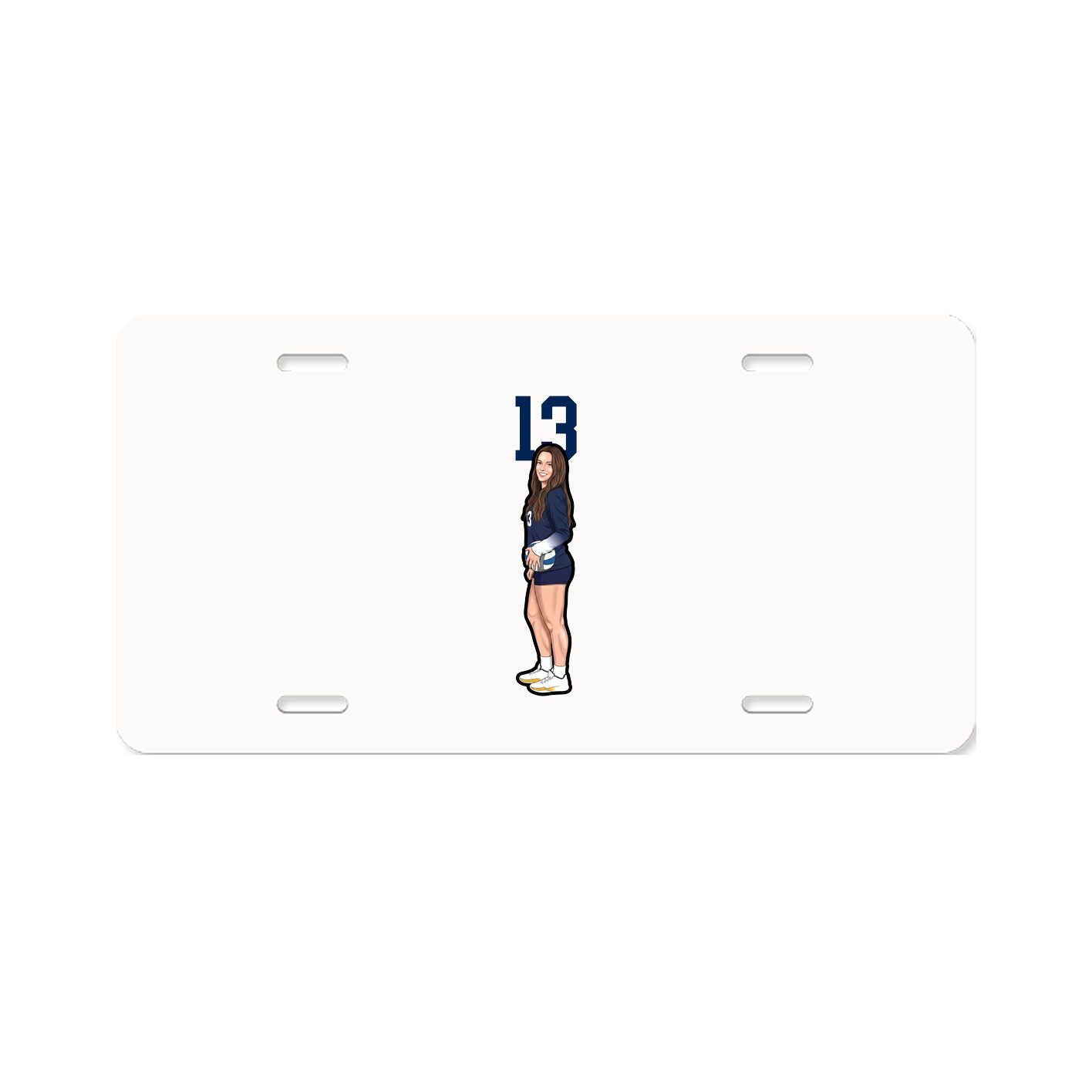License Plate — Number Top in Classic