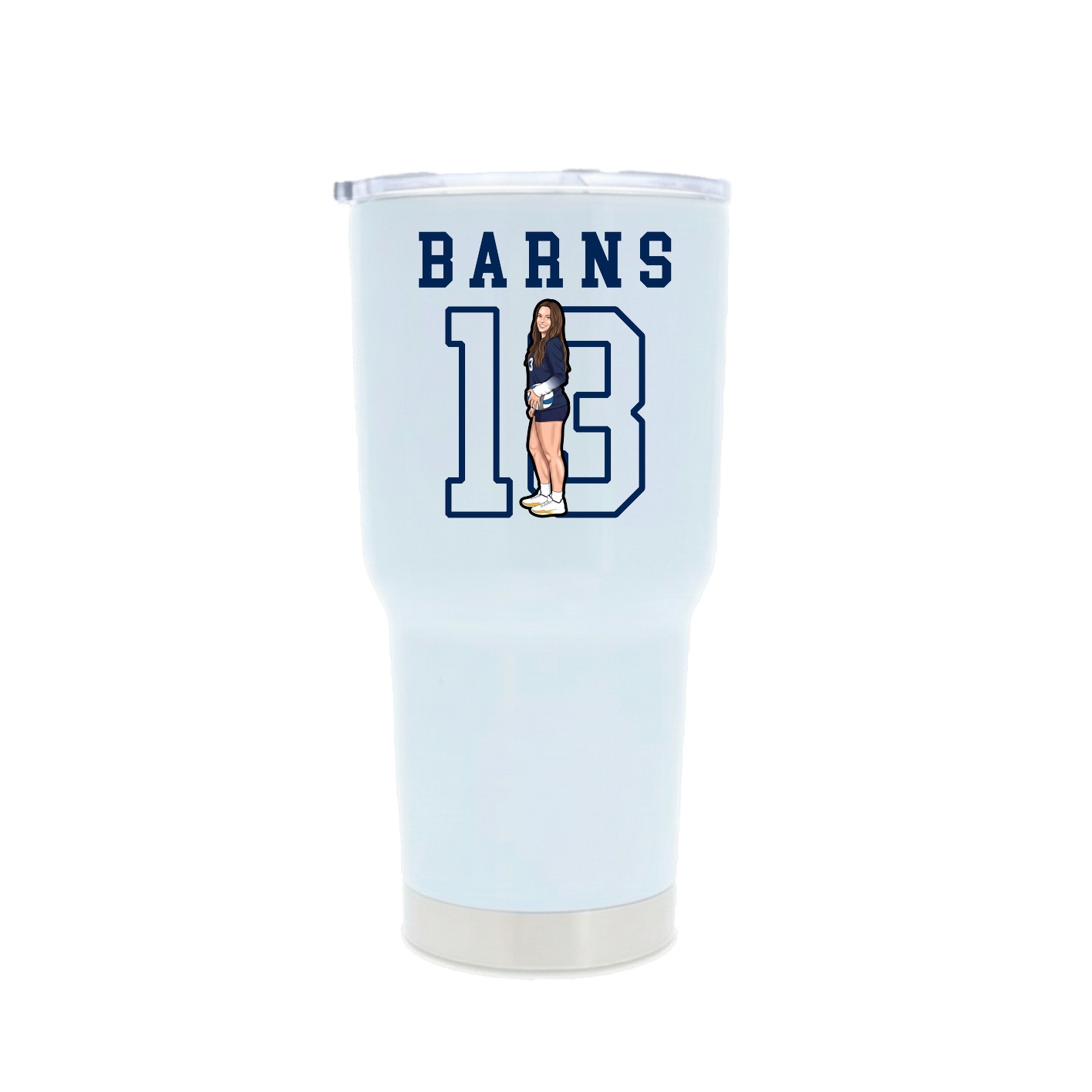 30oz Stainless Steel Tumbler — Shirsey in White