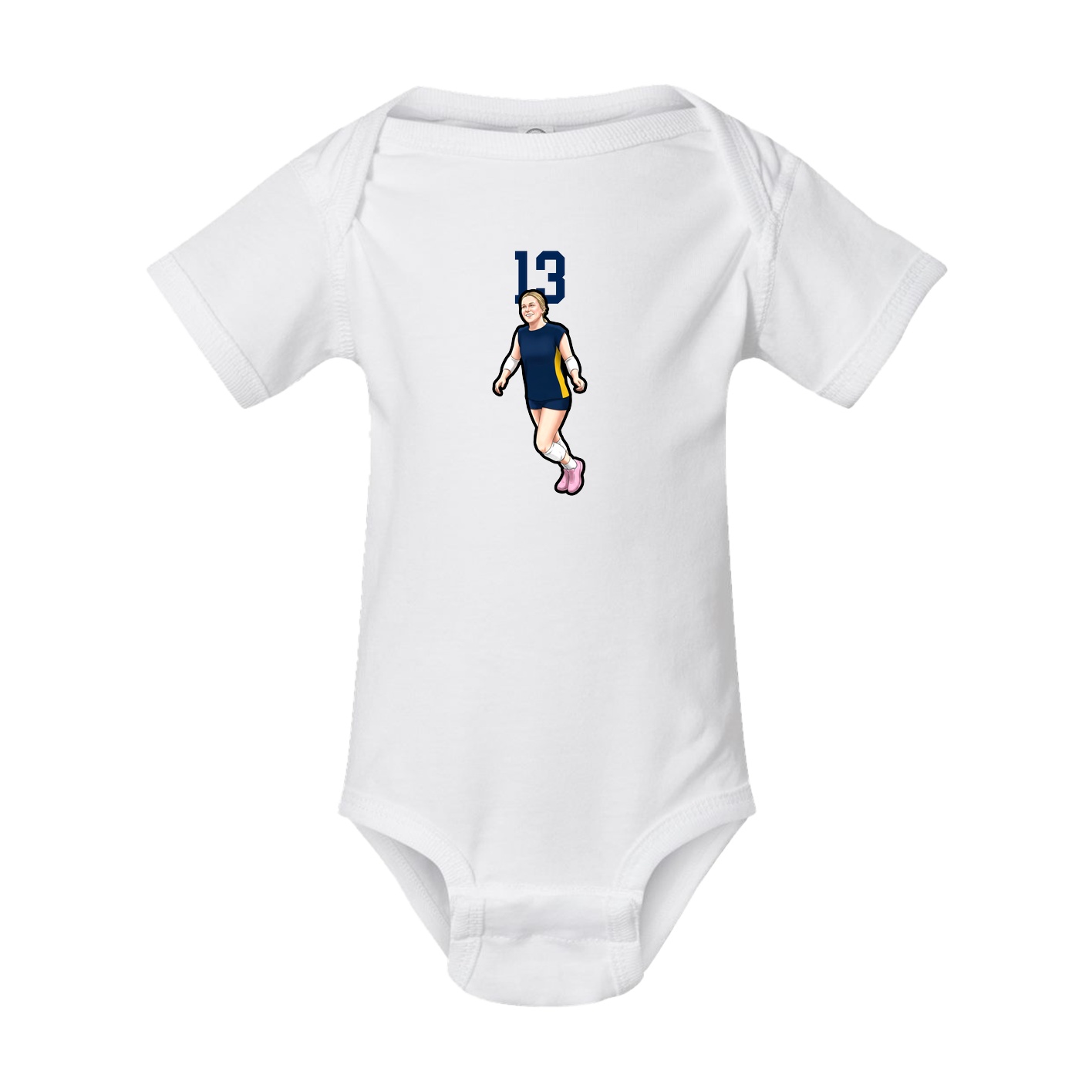 Baby Onesie — Number Top in White