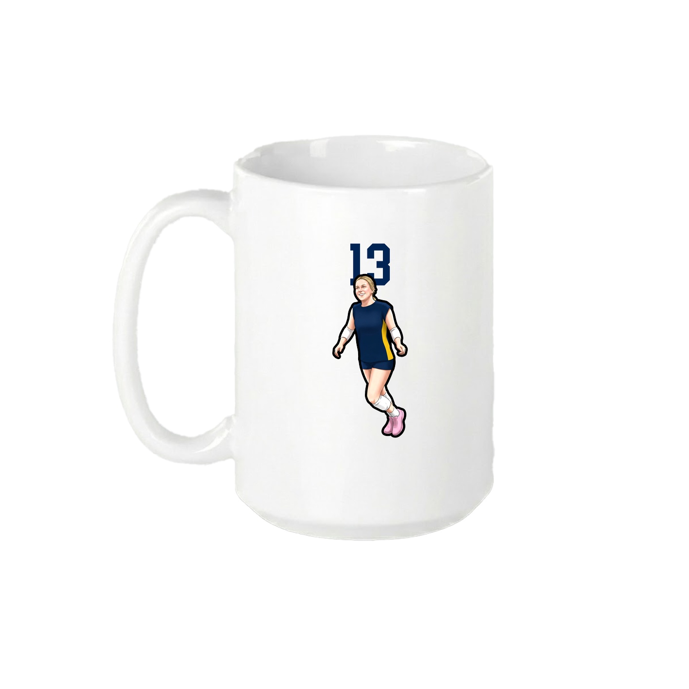 15oz Coffee Mug — Number Top in White