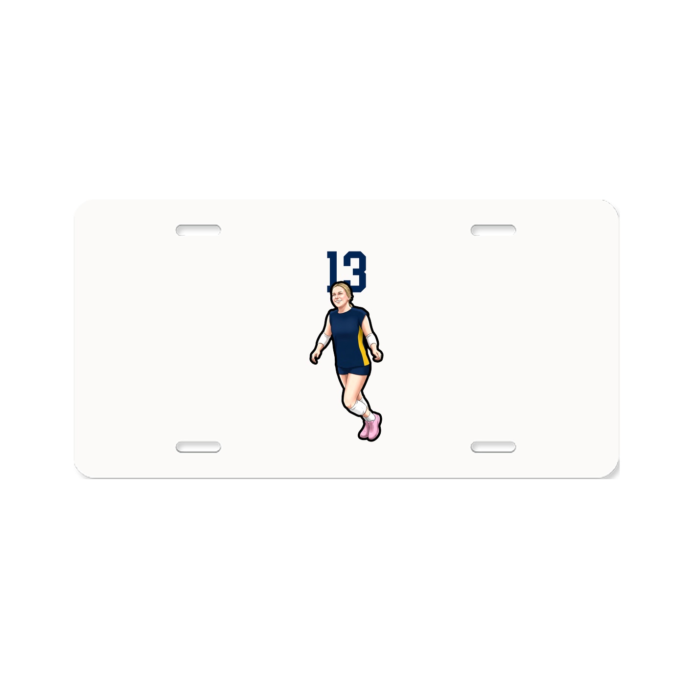 License Plate — Number Top in Classic