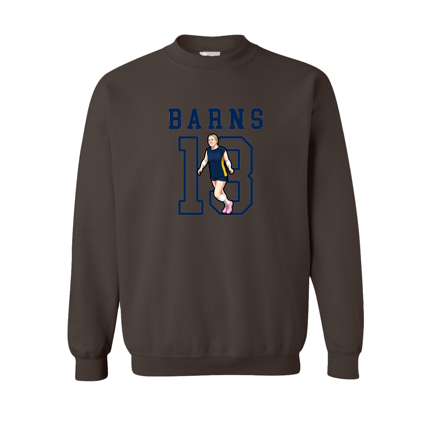 Fleece Crew — Shirsey in Brown