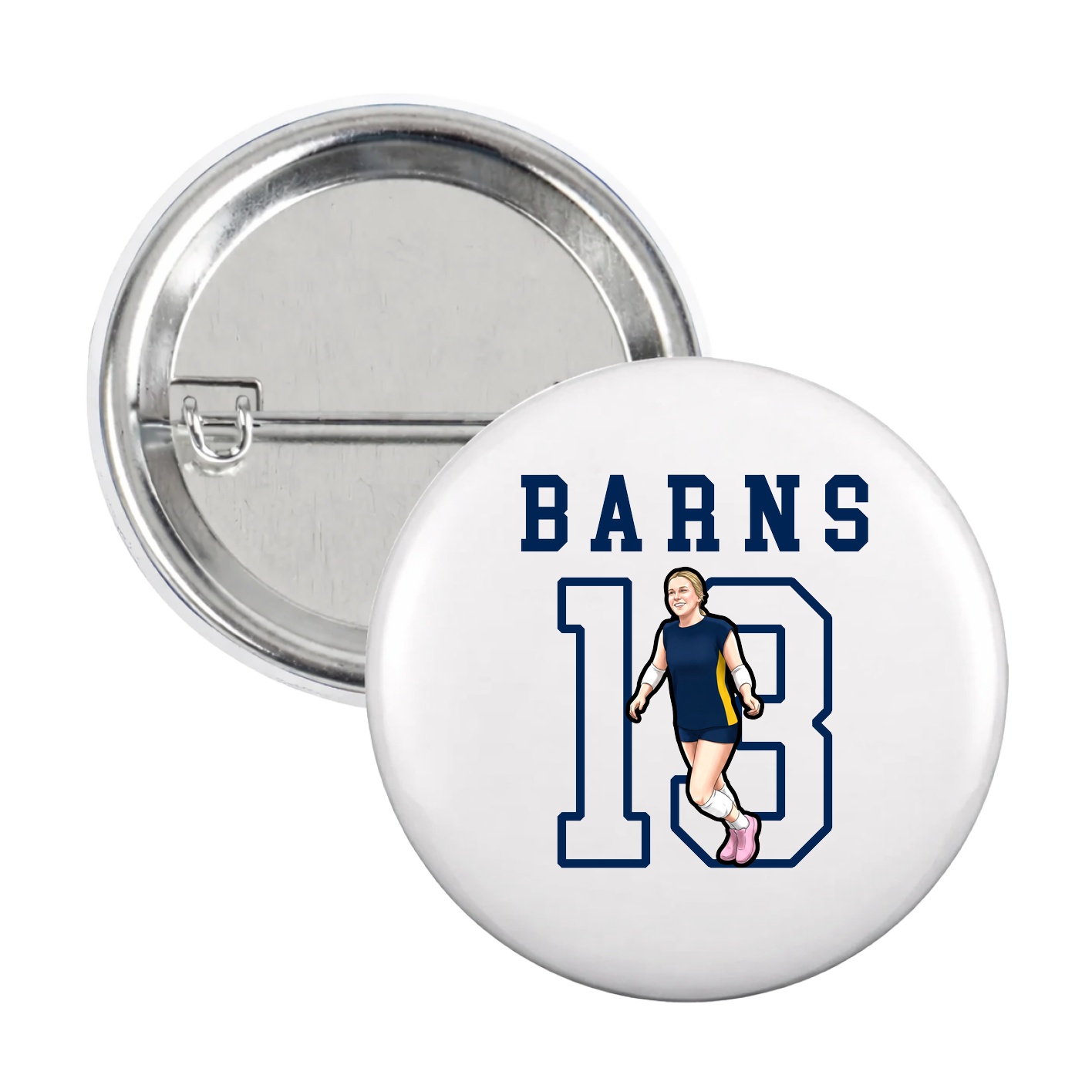 Game Day Button — Shirsey in White