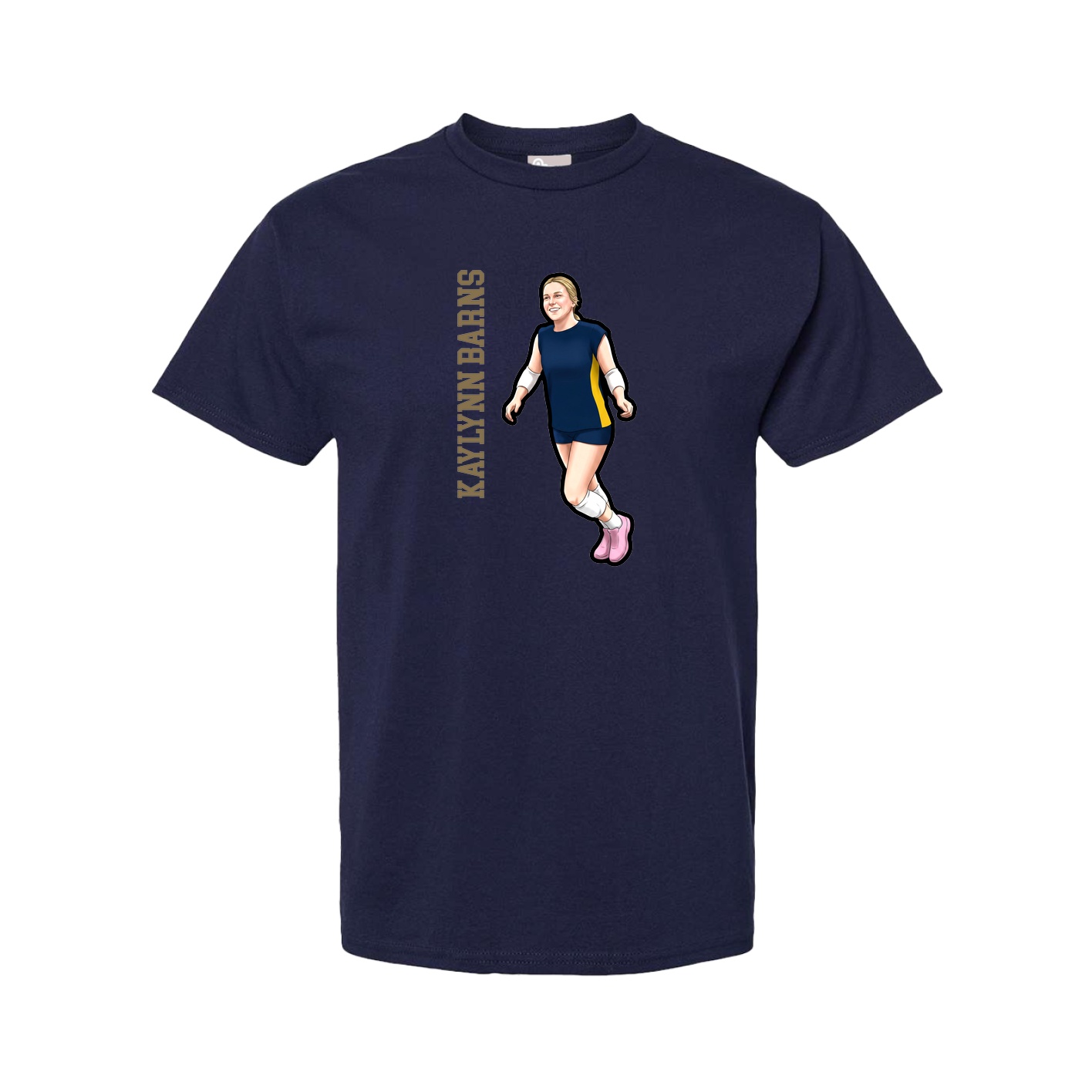 Tee — Name Vertical in Navy