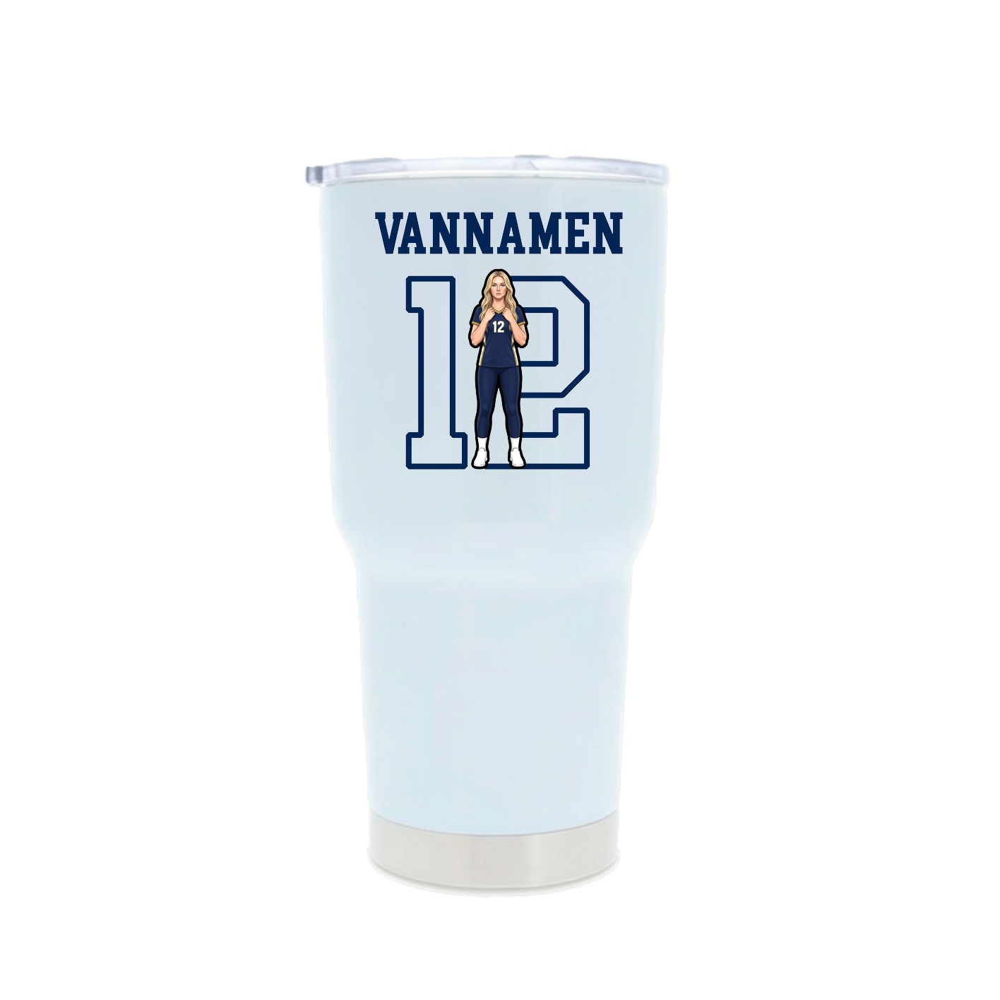 30oz Stainless Steel Tumbler — Shirsey in White