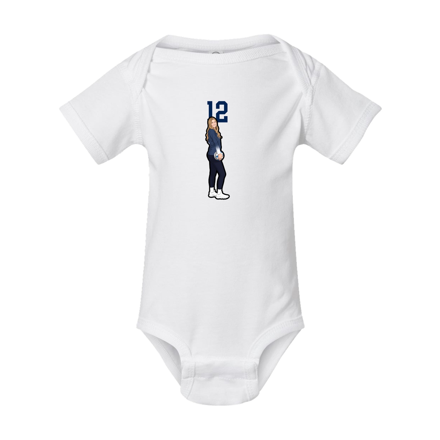 Baby Onesie — Number Top in White