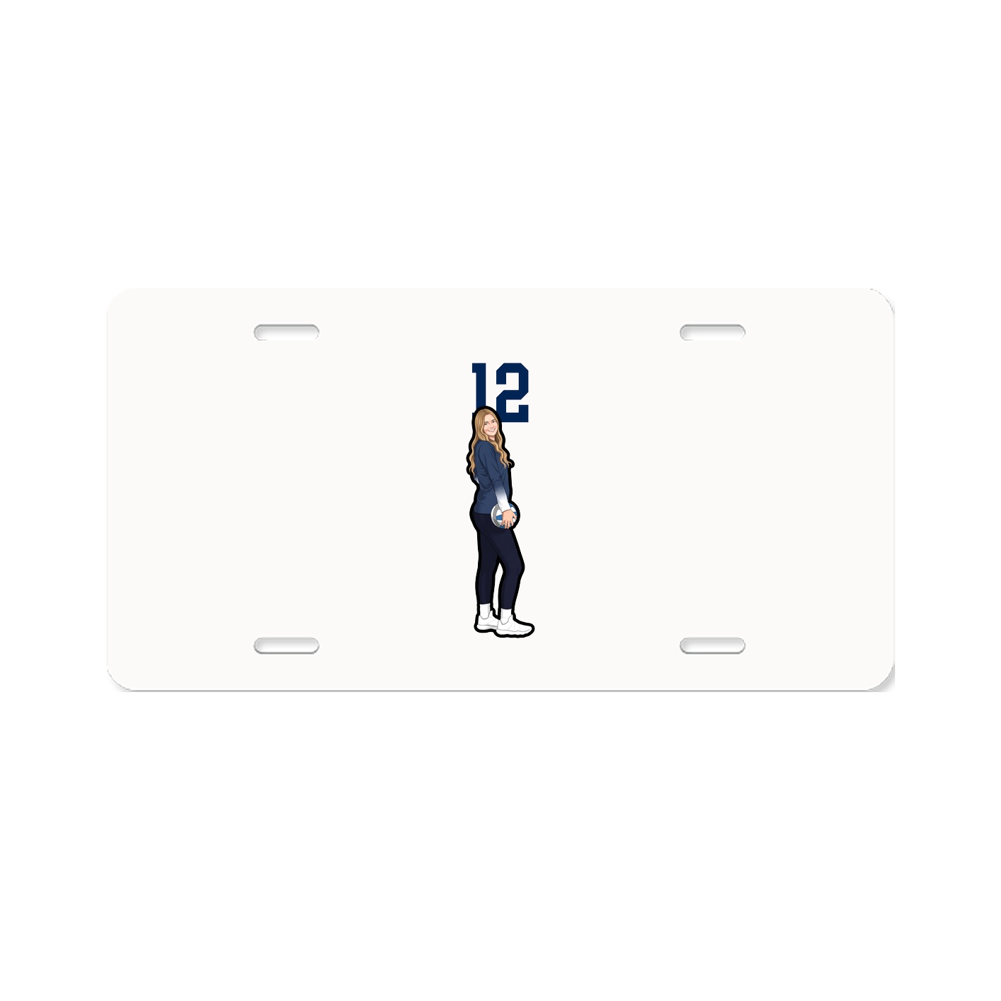 License Plate — Number Top in Classic