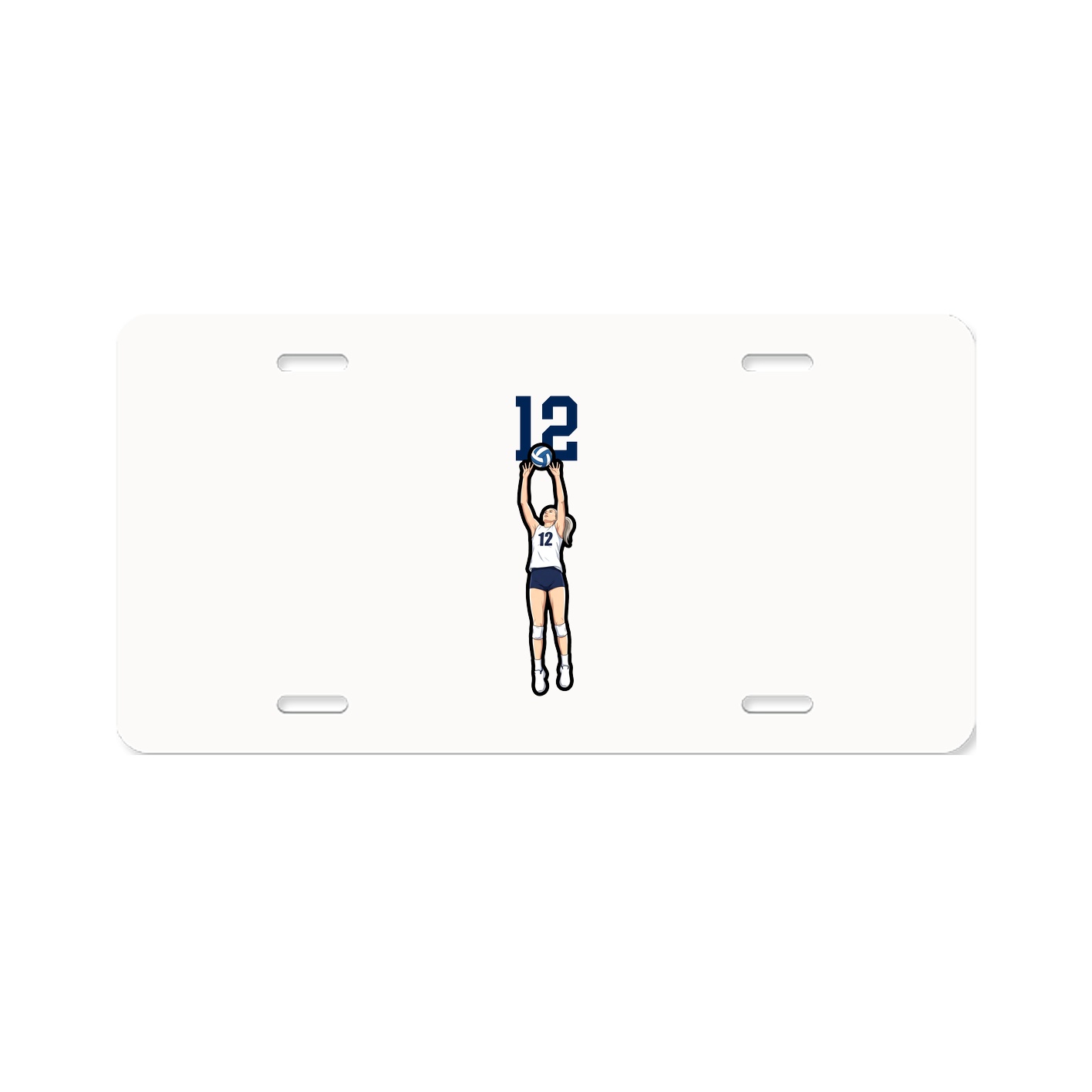 License Plate — Number Top in Classic