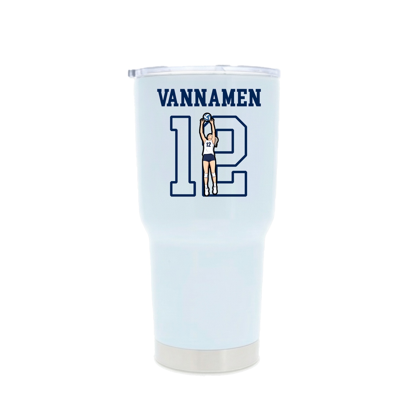 30oz Stainless Steel Tumbler — Shirsey in White
