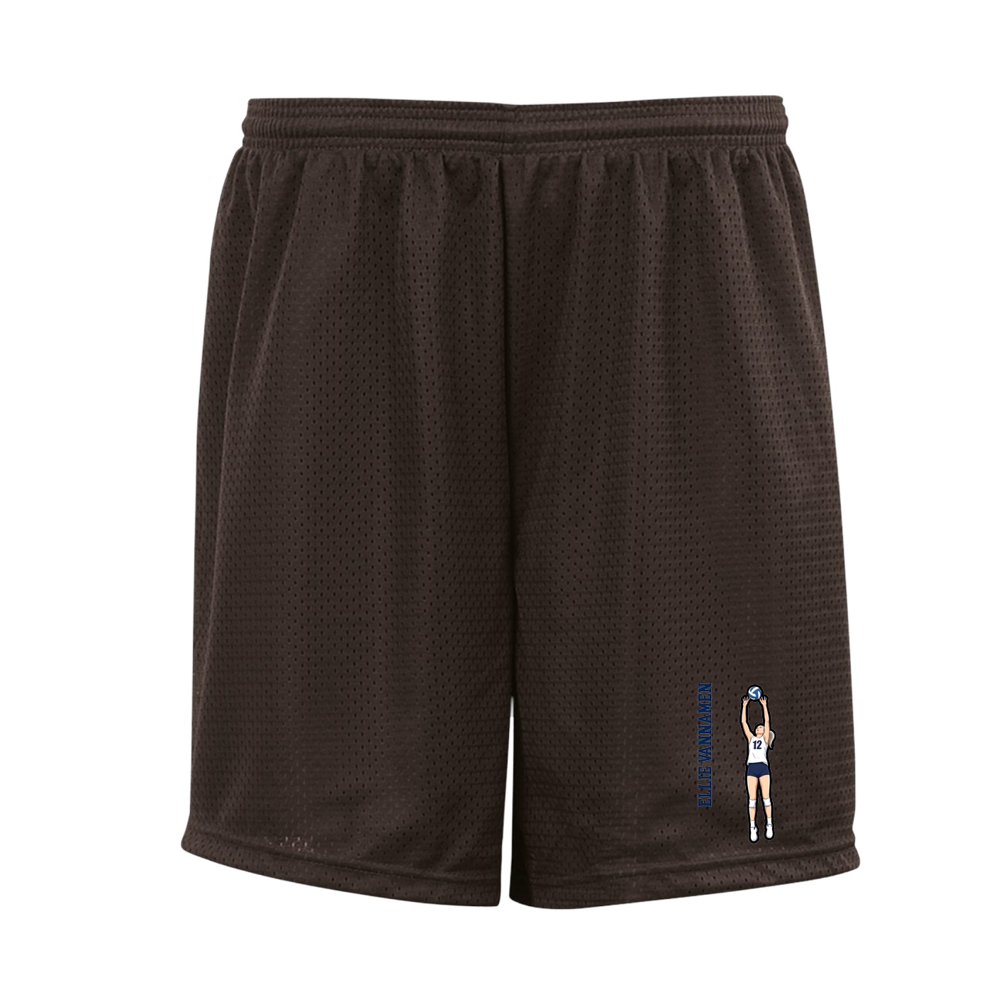 Shorts — Name Vertical in Brown