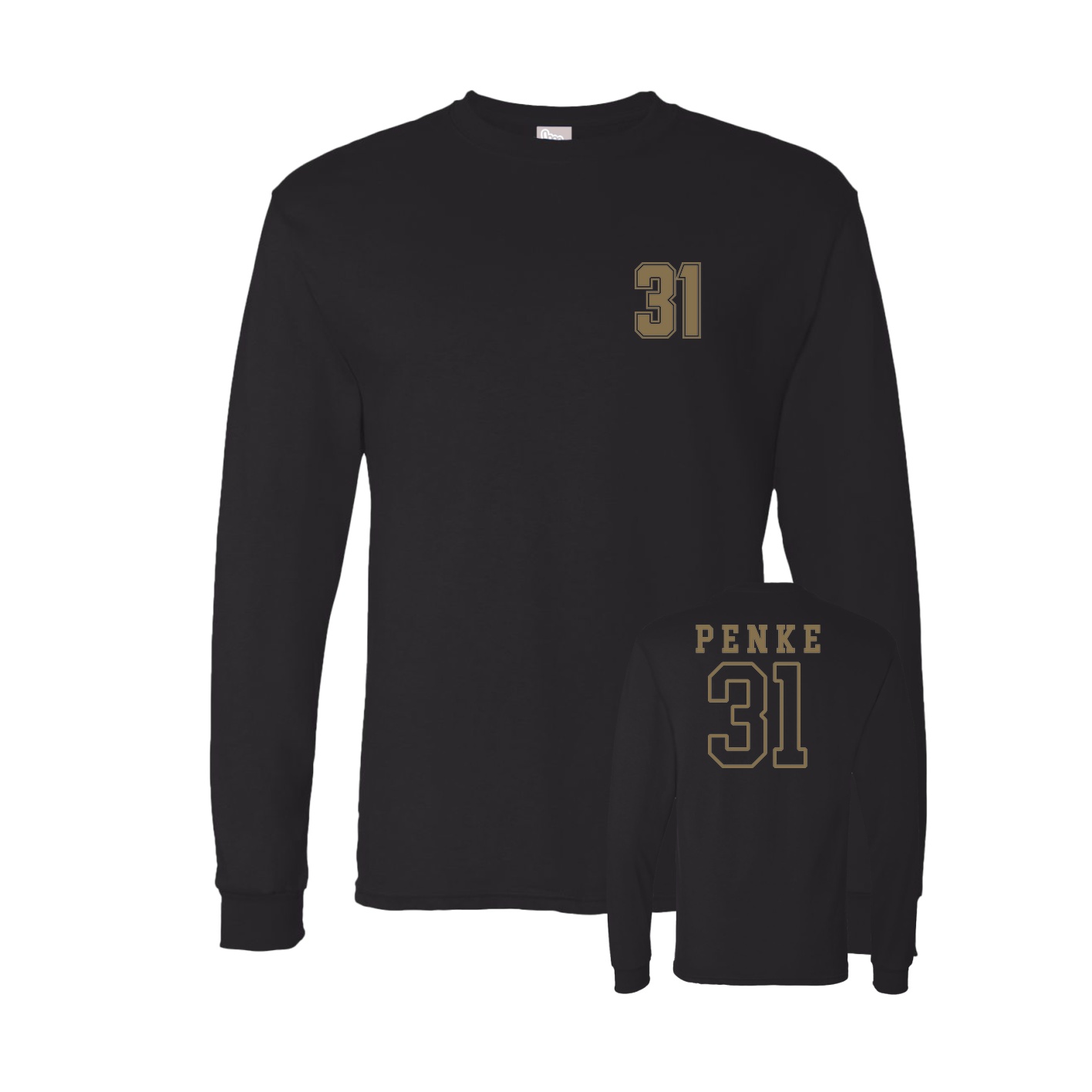 Long Sleeve Tee — Chest Back in Black