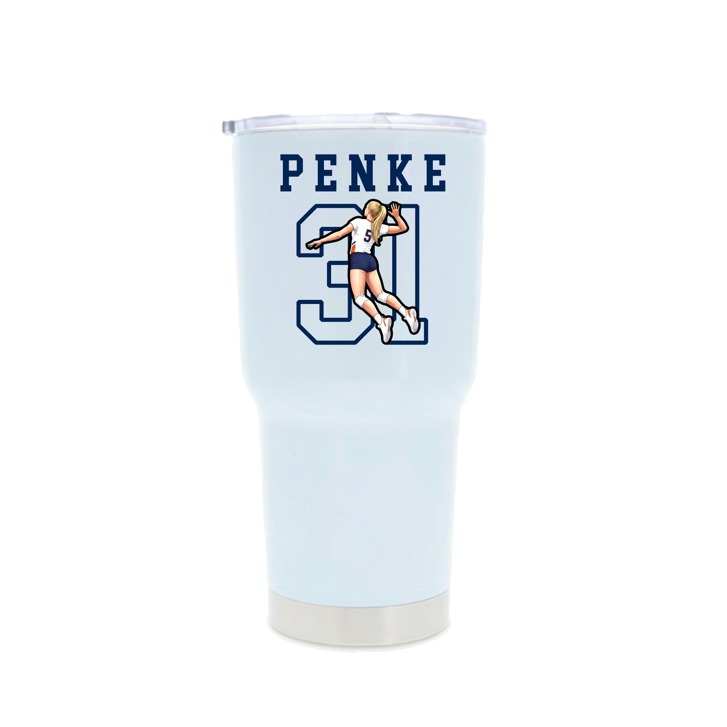 30oz Stainless Steel Tumbler — Shirsey in White