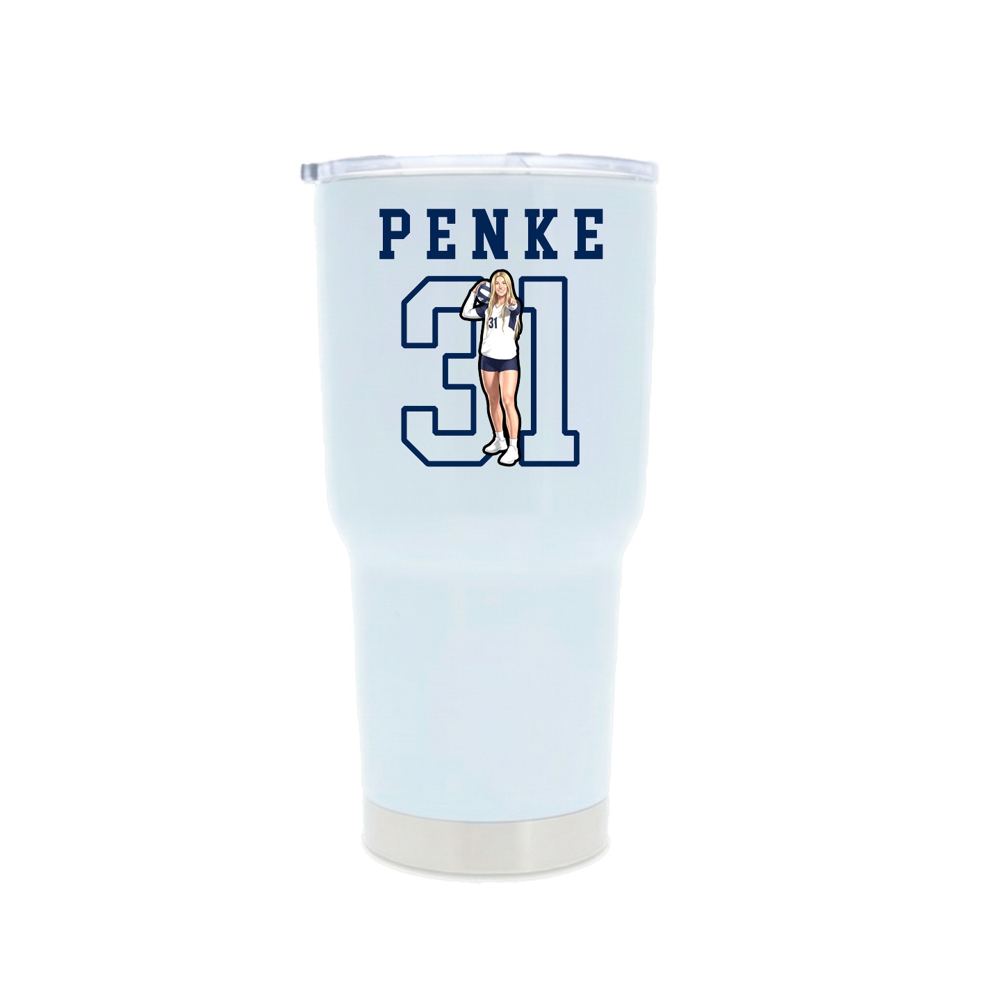 30oz Stainless Steel Tumbler — Shirsey in White