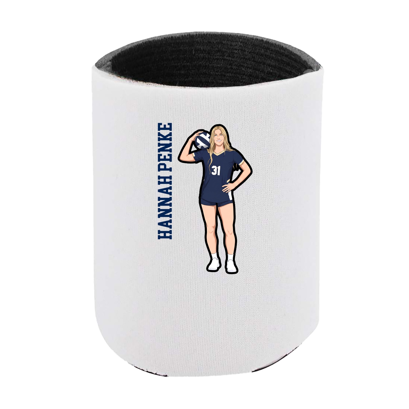 Can Holder — Name Vertical in White