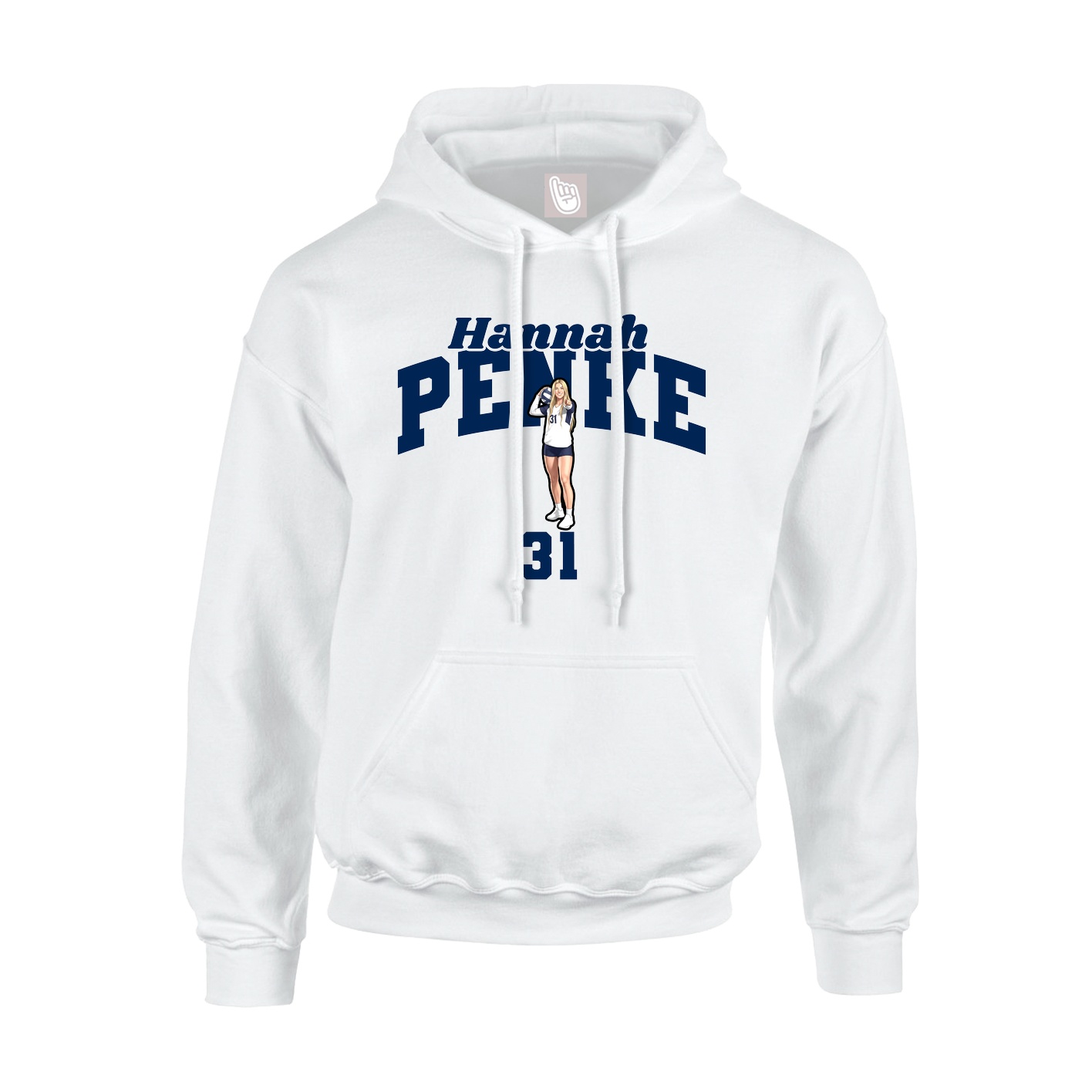 Hoodie — Signature Arch in White